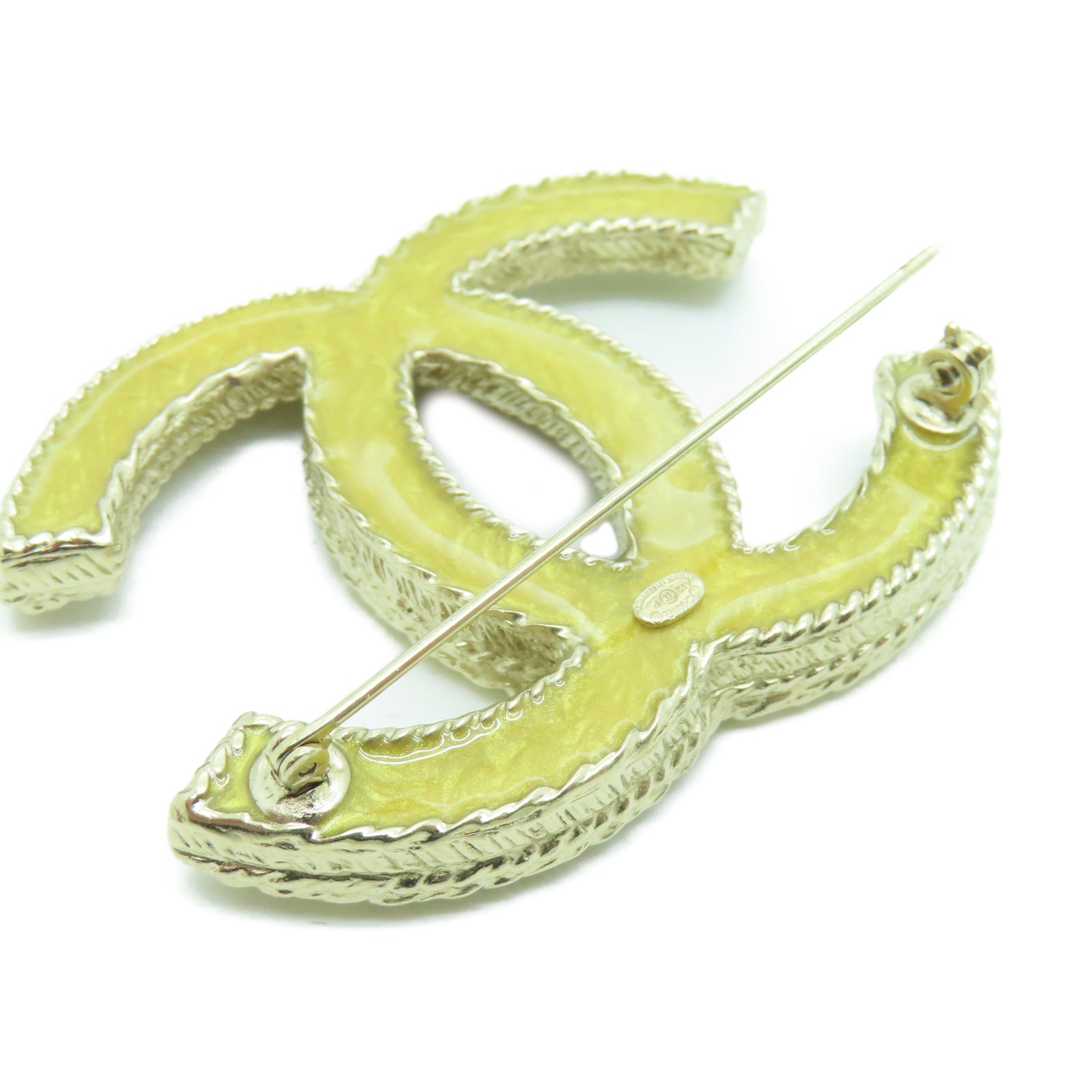 CHANEL 金属Brooch金扣胸针金色
