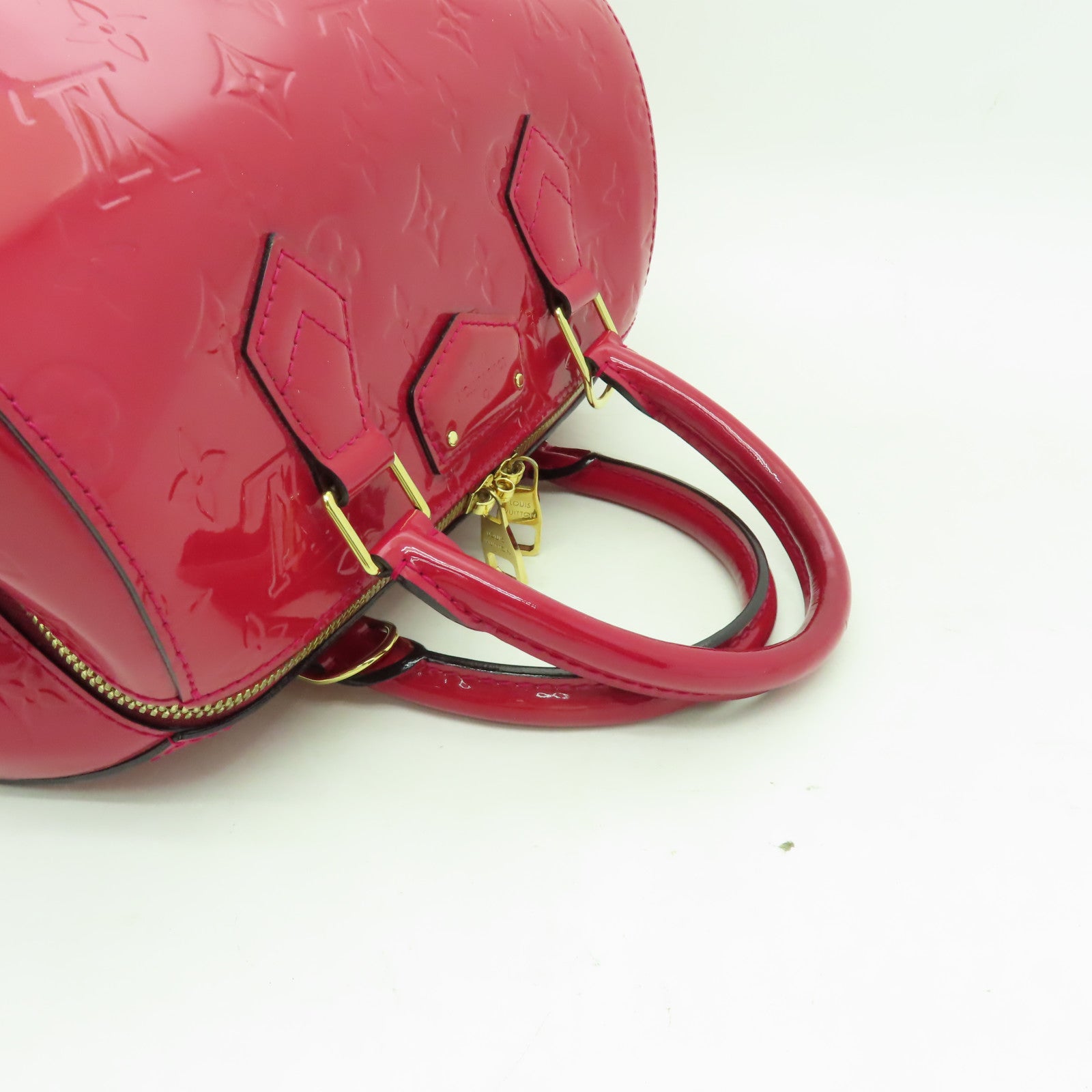 LOUIS VUITTON 【激減優惠】Vernis Montana金扣手挽袋粉紅色