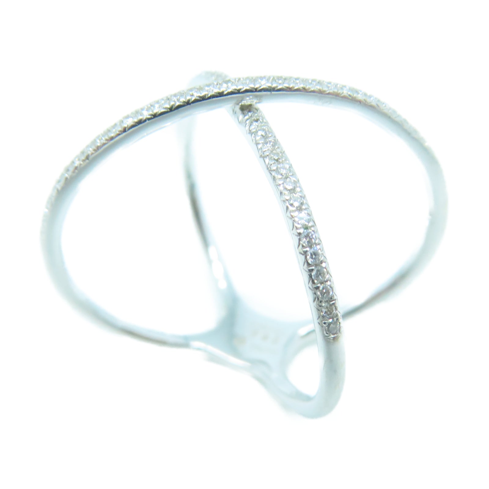 JEWELRY 18K白金Ring 0.18ct鑽石戒指US#7.5