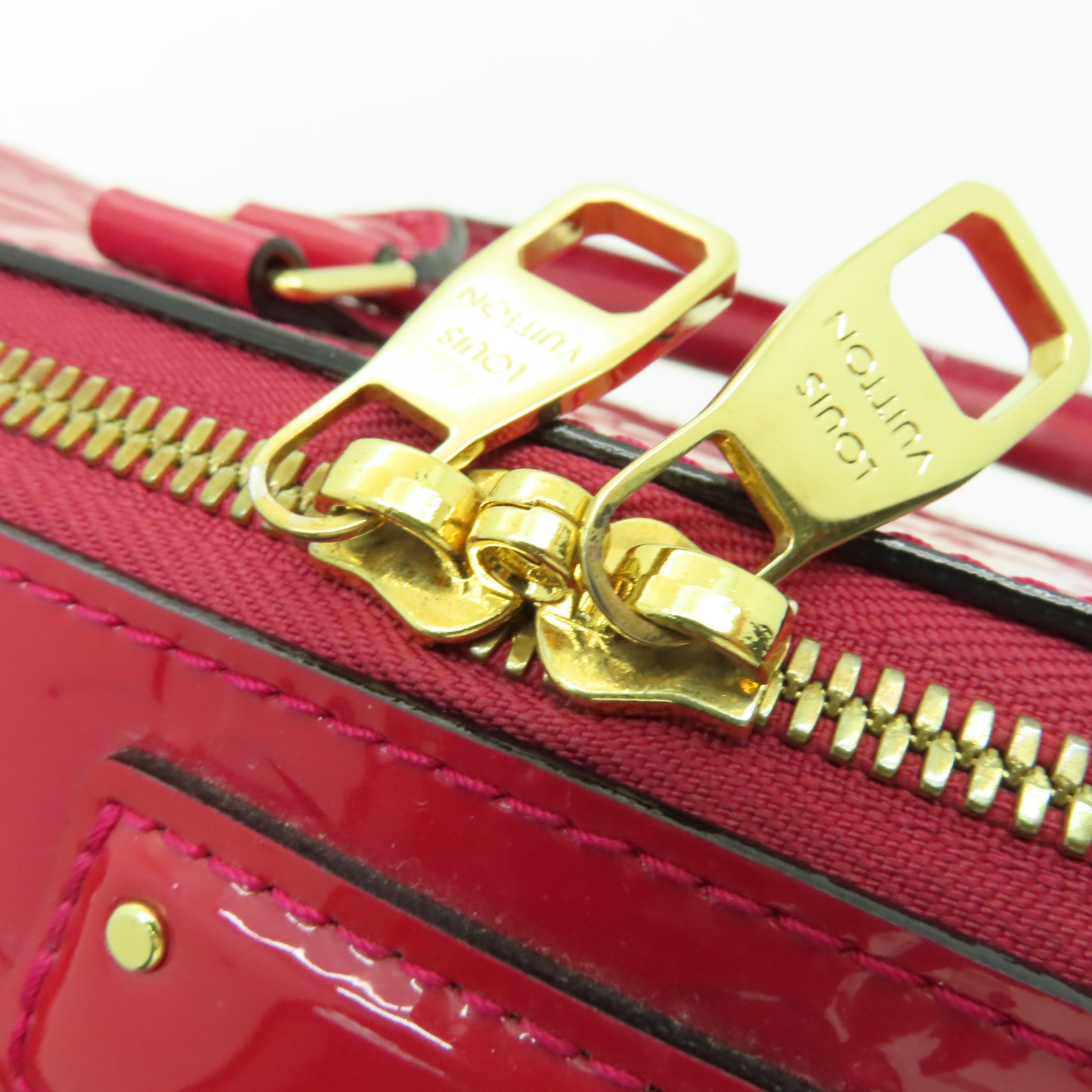 LOUIS VUITTON 【激減優惠】Vernis Montana金扣手挽袋粉紅色