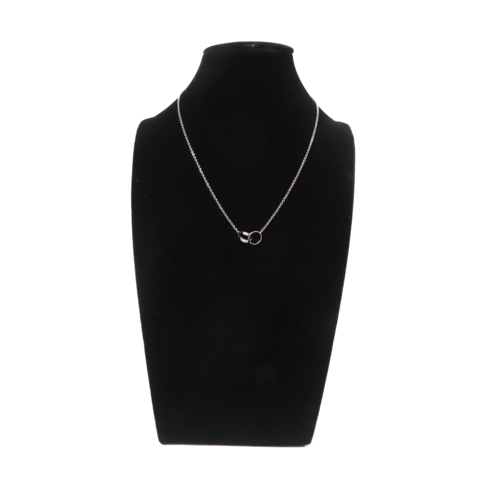 CARTIER 18K白金Baby Love Necklace項鍊銀色