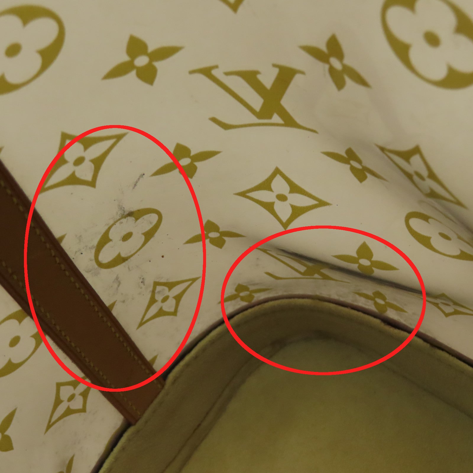 LOUIS VUITTON Monogram Vinyl Clear Cabas Sac Ambre PM金扣肩背袋啡色/半透明