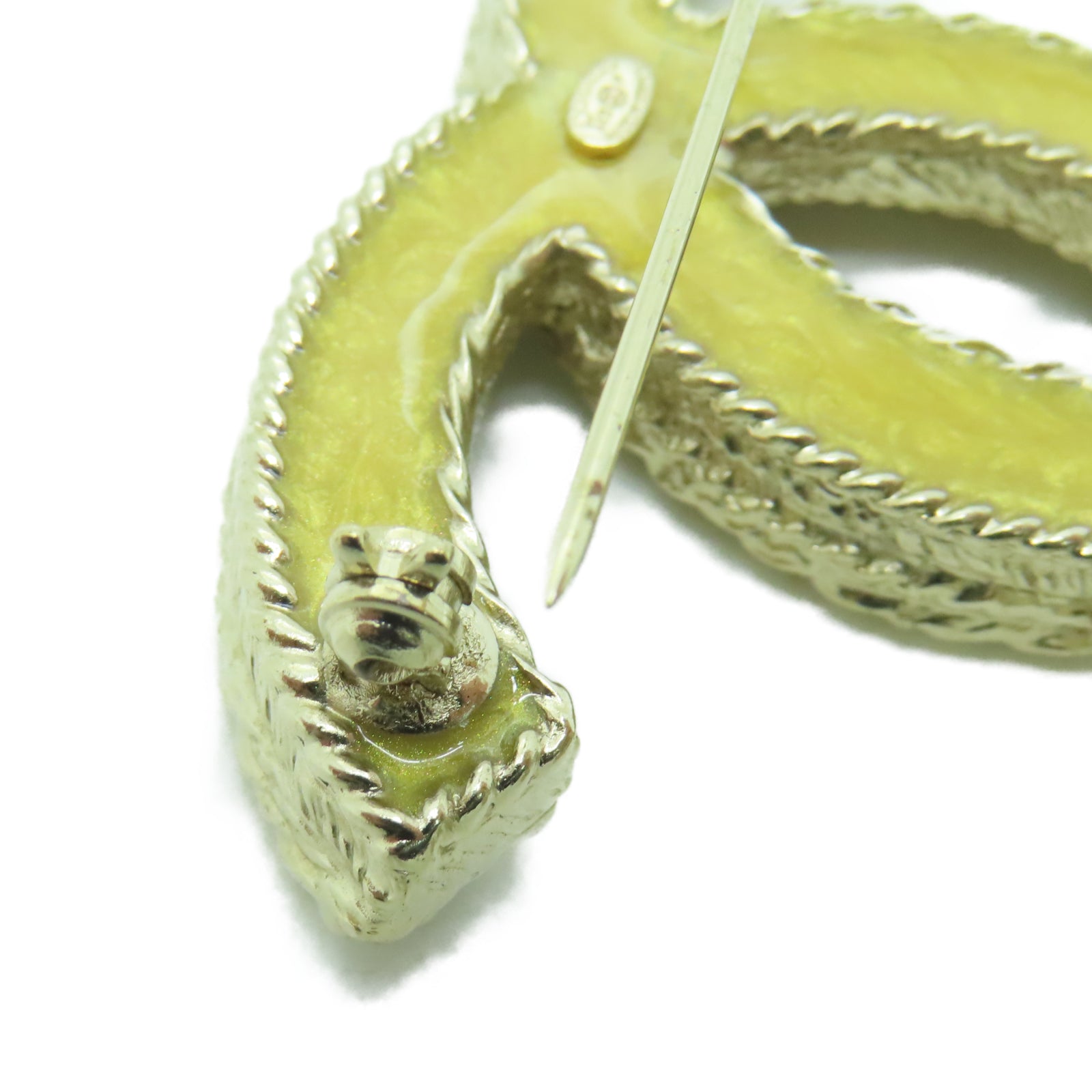 CHANEL 金属Brooch金扣胸针金色