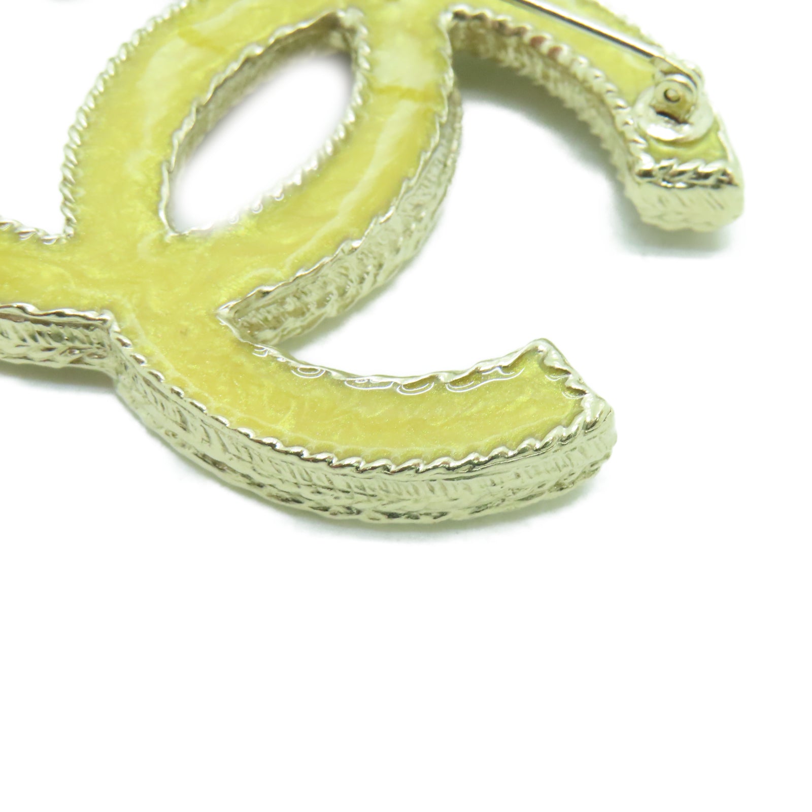 CHANEL 金属Brooch金扣胸针金色
