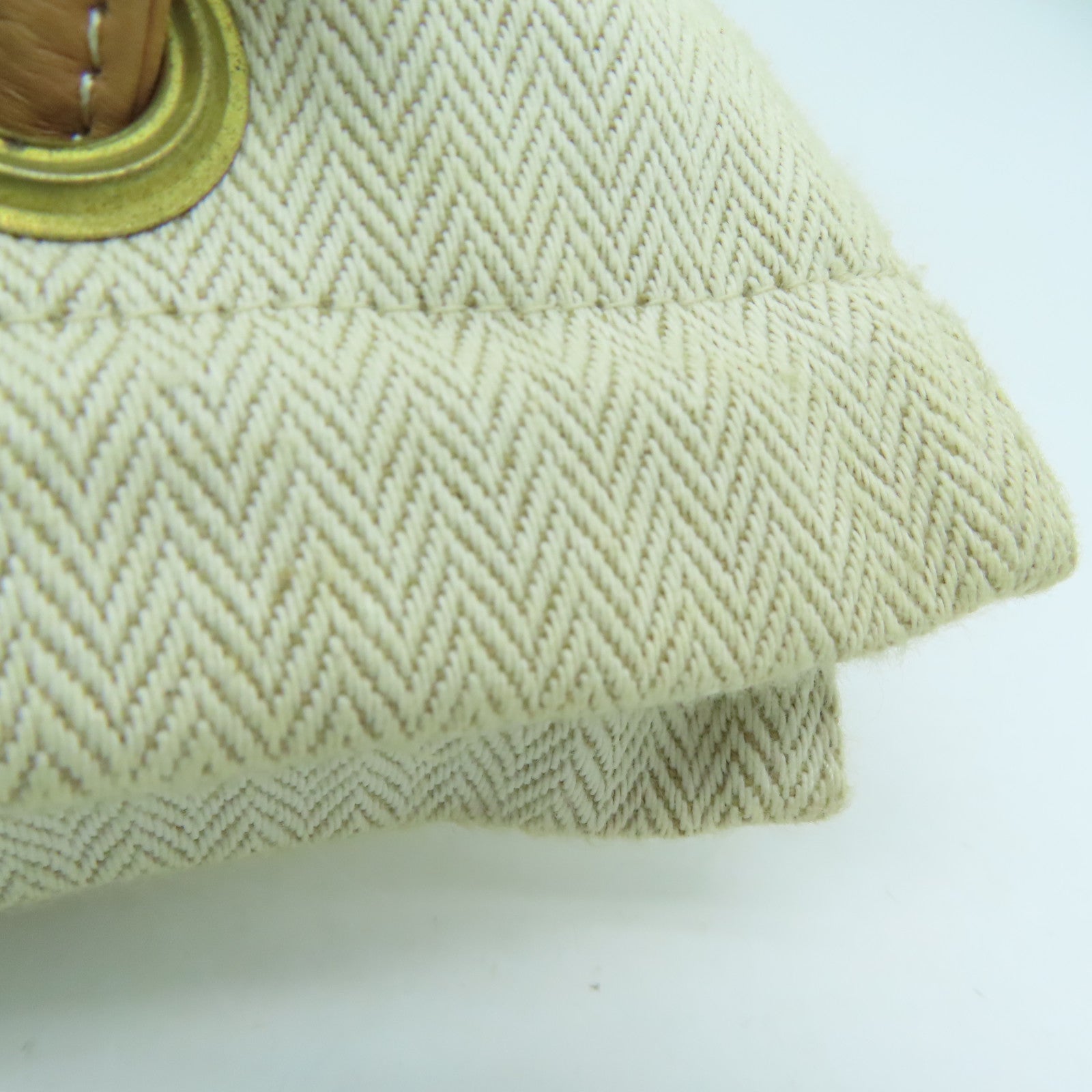 HERMES 帆布Aline GM Shoulder Bag金扣肩背袋米色