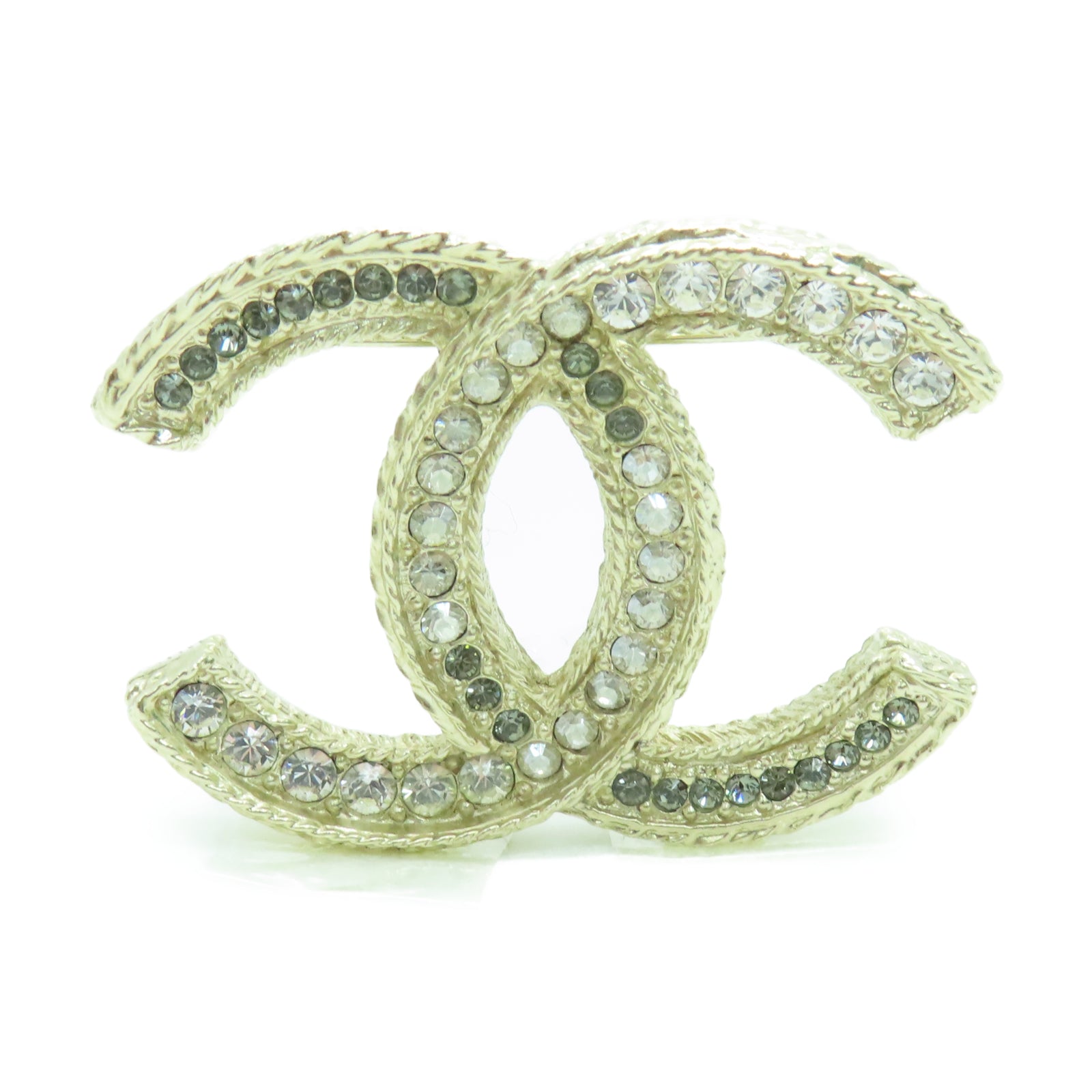 CHANEL 金属Brooch金扣胸针金色