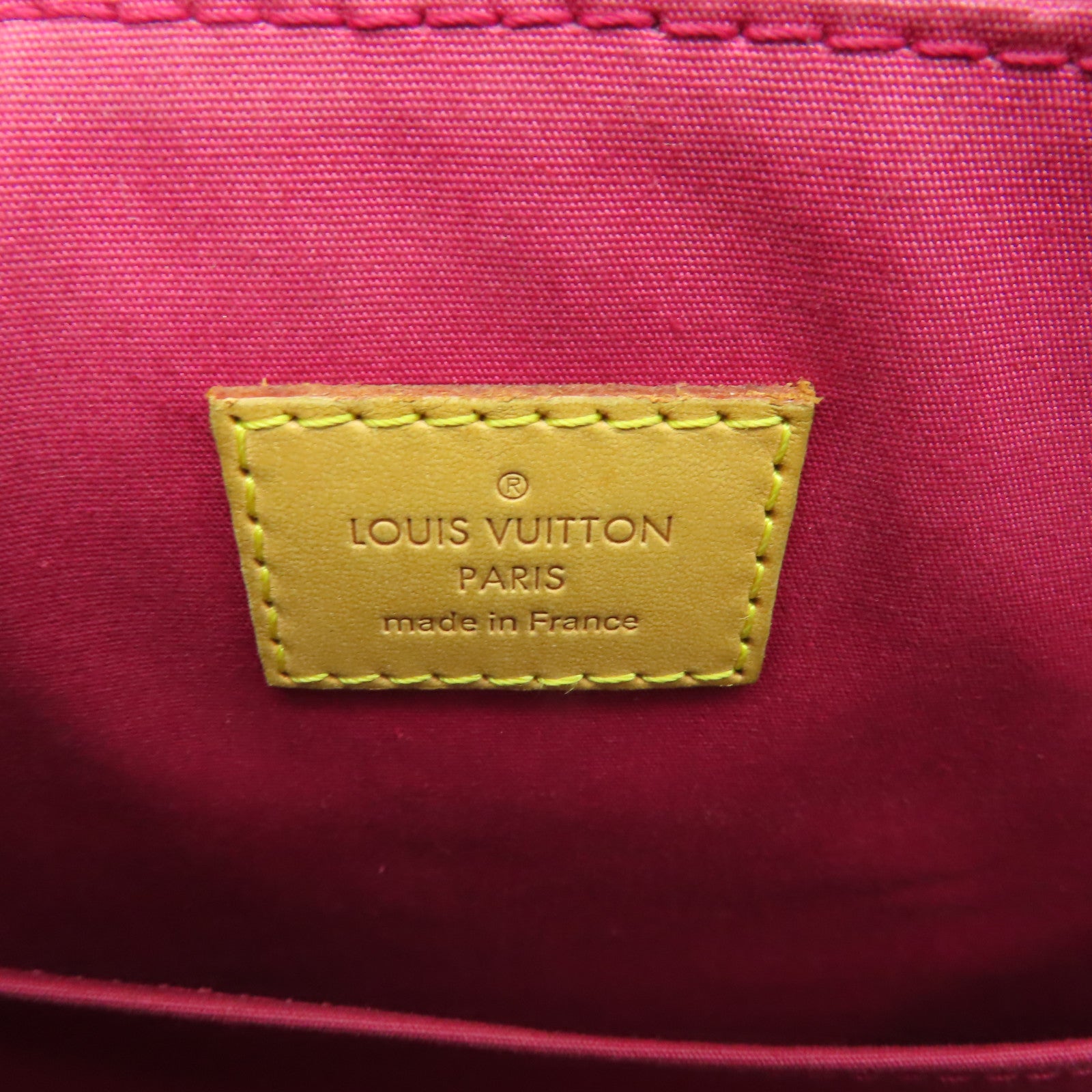 LOUIS VUITTON 【激減優惠】Vernis Montana金扣手挽袋粉紅色