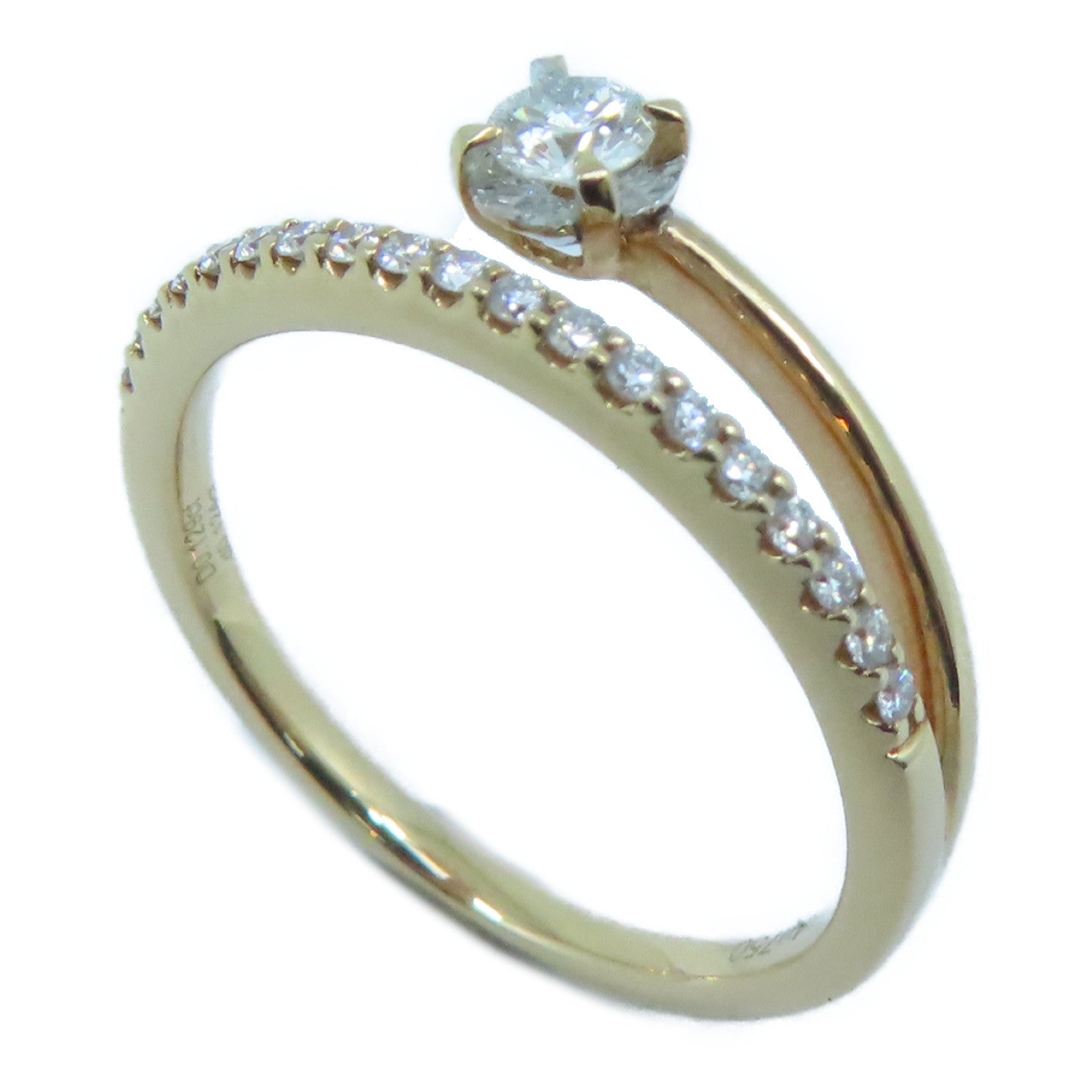 JEWELRY 18K玫瑰金Diamond Ring 19D 0.12ct/1D 0.13ct鑽石戒指US#6
