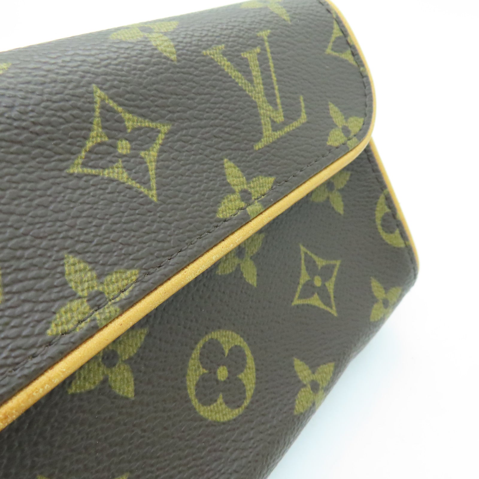 LOUIS VUITTON Monogram Pochette Florentine Belt Bag Brown