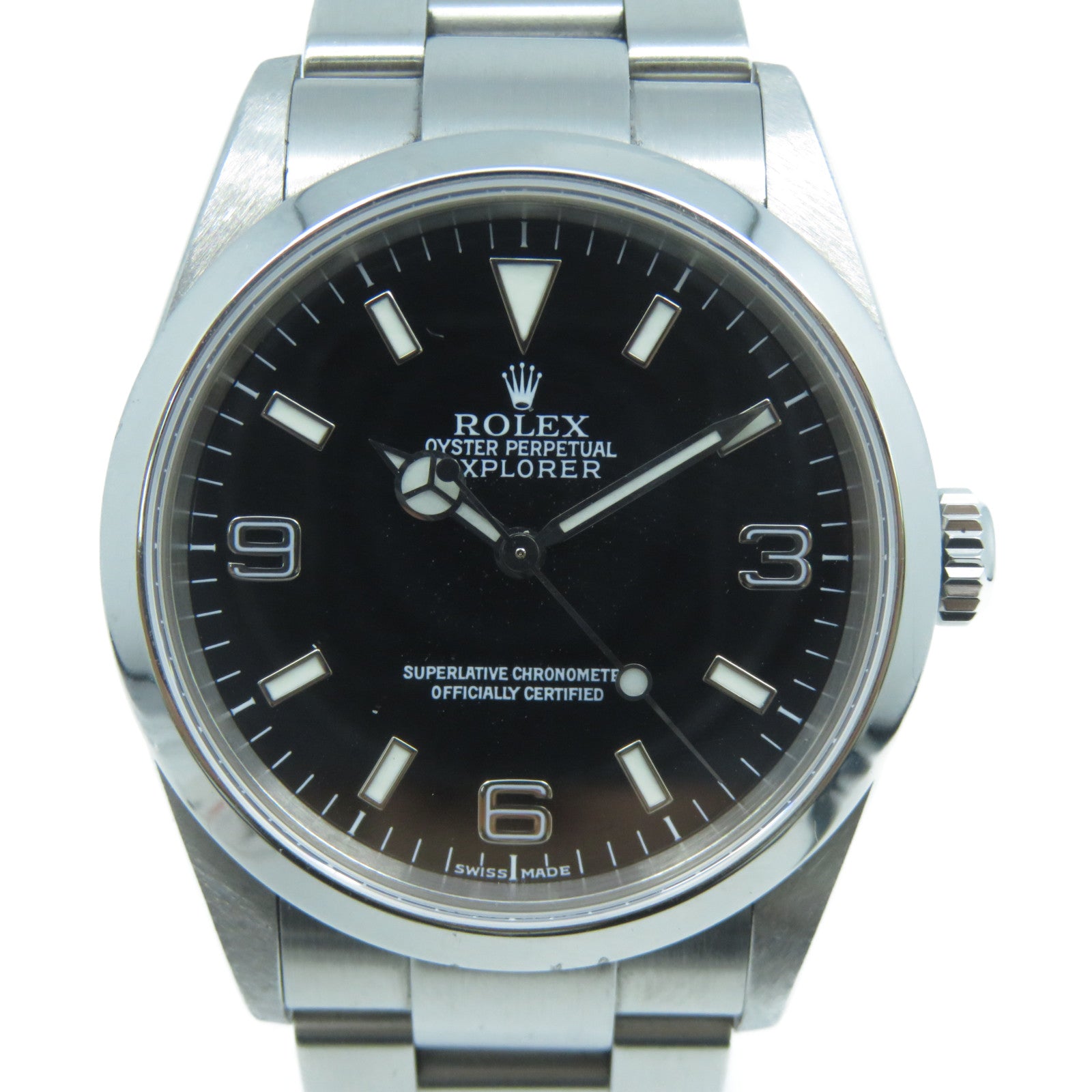 ROLEX 【激減優惠】Explorer I不鏽鋼手錶自動機芯黑色