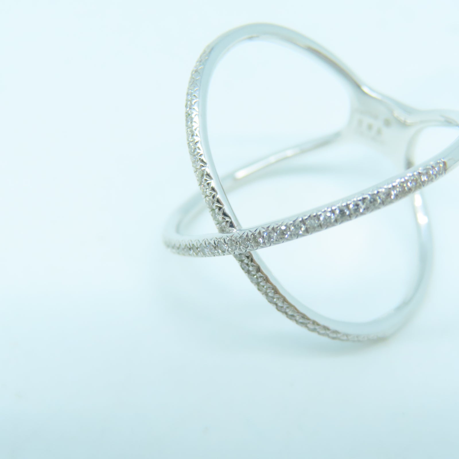 JEWELRY 18K白金Ring 0.18ct鑽石戒指US#7.5