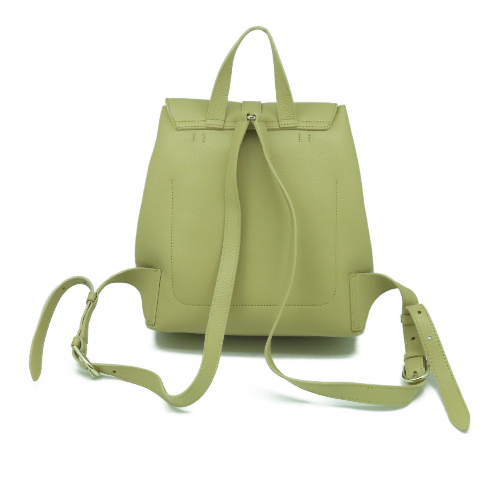 Furla 牛皮皮革Backpack金扣背包米色