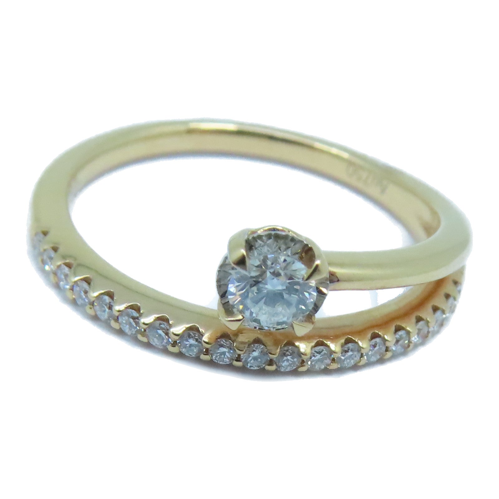 JEWELRY 18K玫瑰金Diamond Ring 19D 0.12ct/1D 0.13ct鑽石戒指US#6