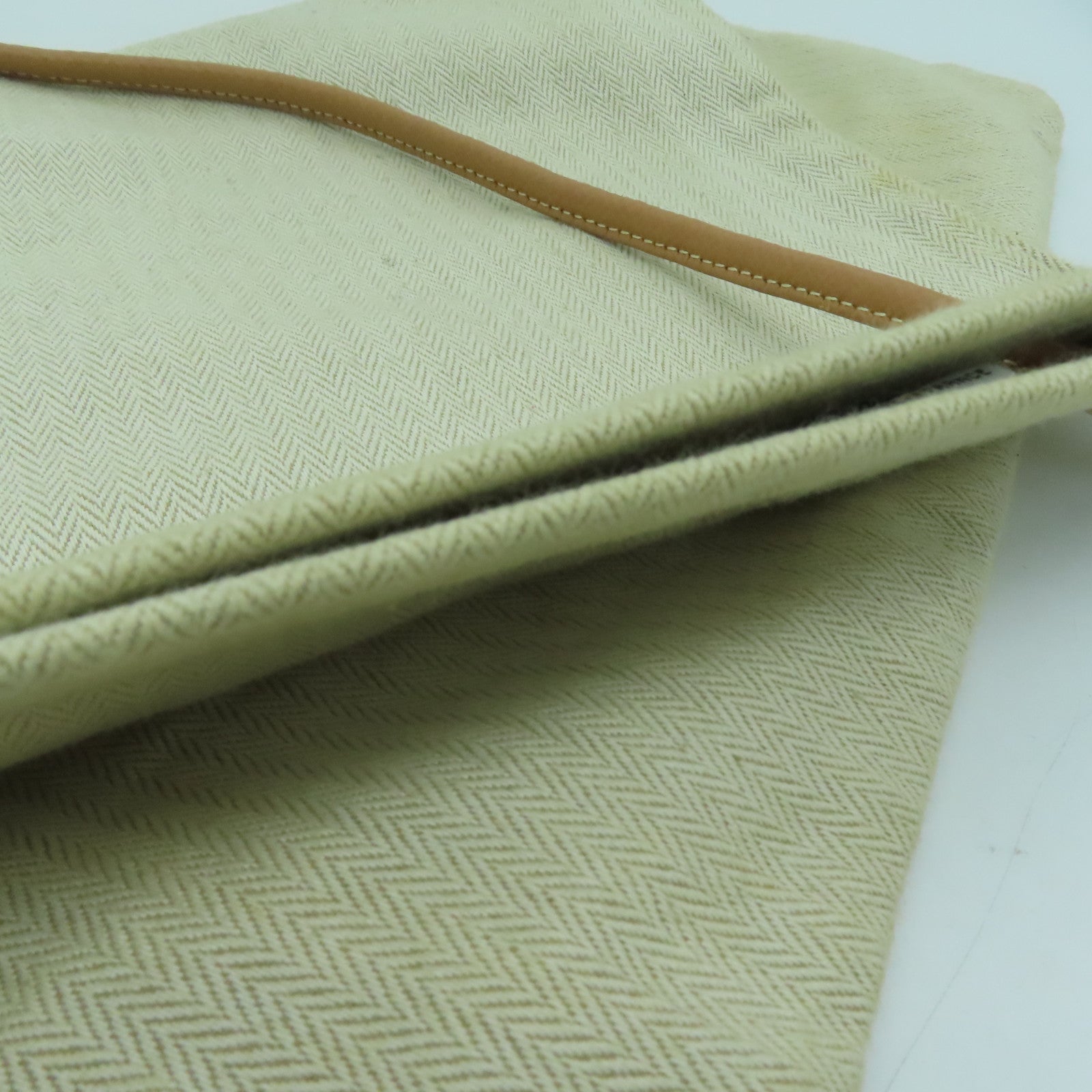 HERMES 帆布Aline GM Shoulder Bag金扣肩背袋米色