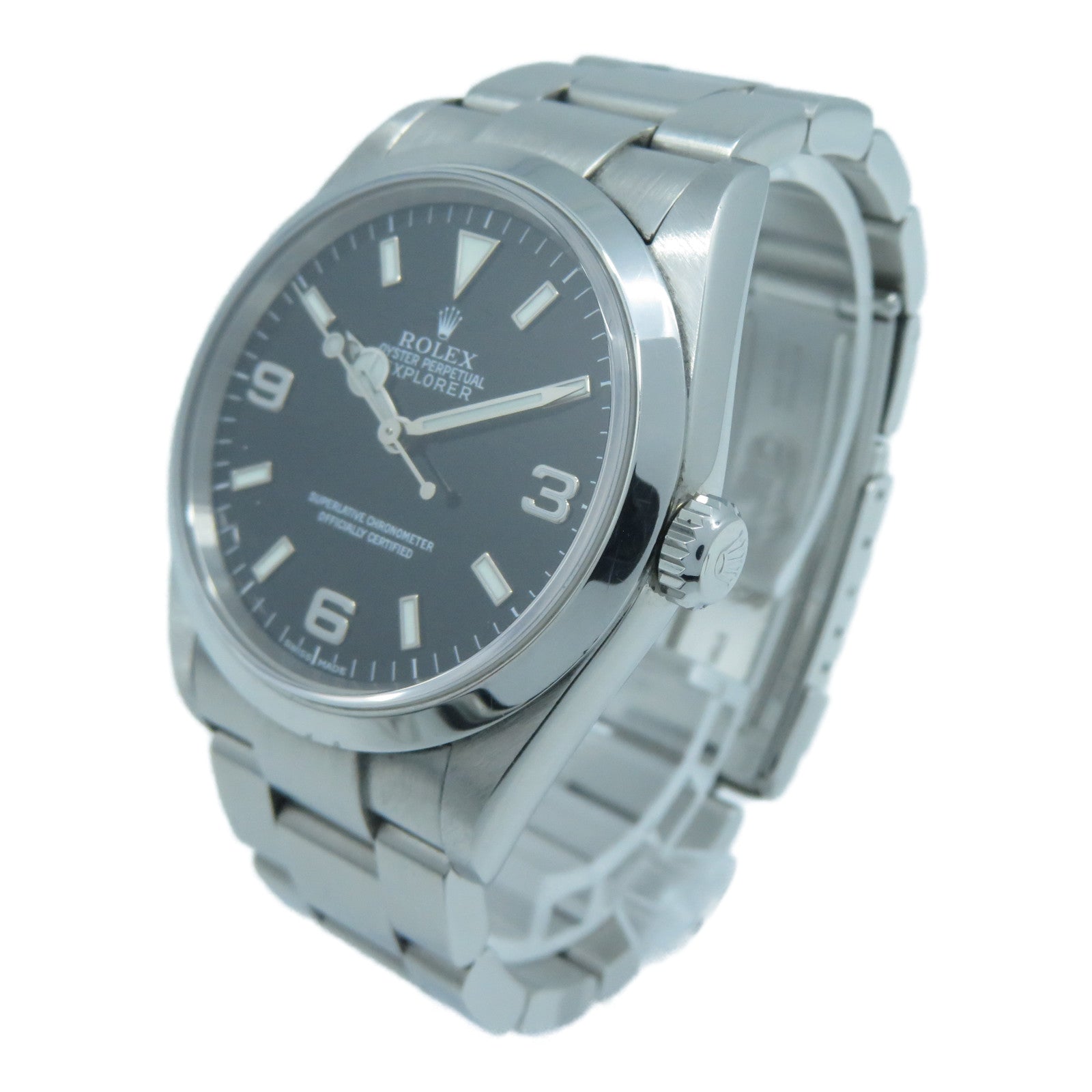 ROLEX 【激減優惠】Explorer I不鏽鋼手錶自動機芯黑色
