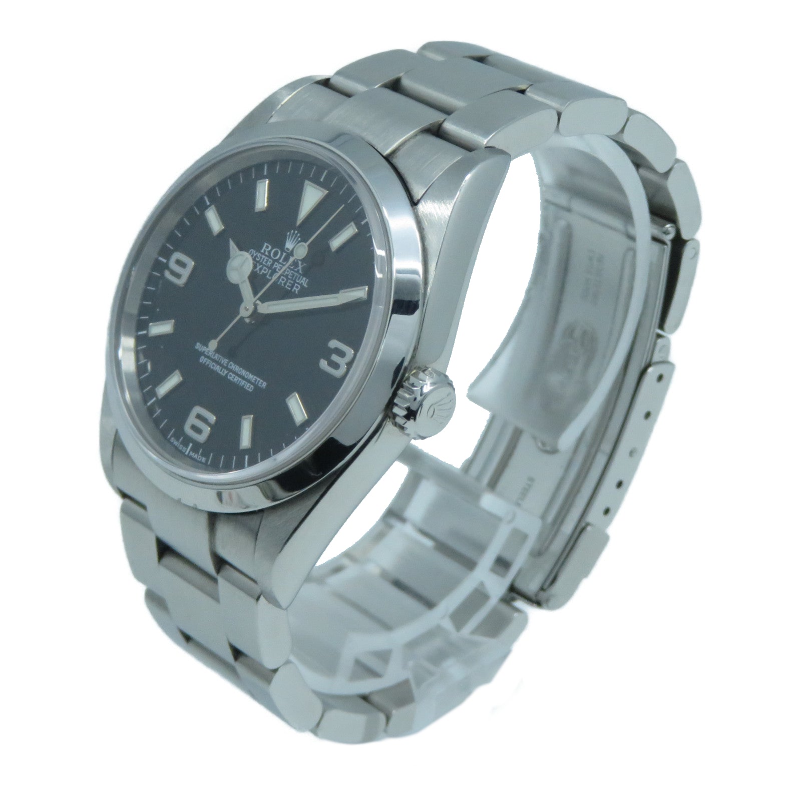 ROLEX 【激減優惠】Explorer I不鏽鋼手錶自動機芯黑色