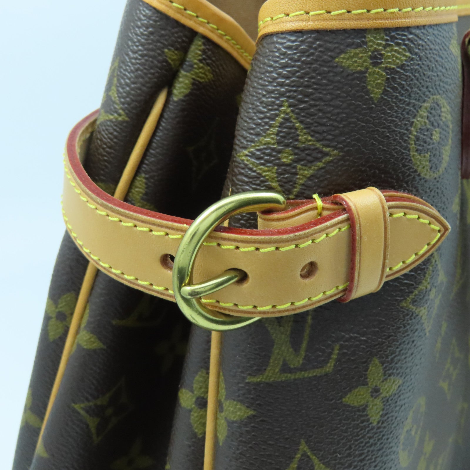 LOUIS VUITTON Monogram Batignolles Horizontal金扣手挽袋啡色