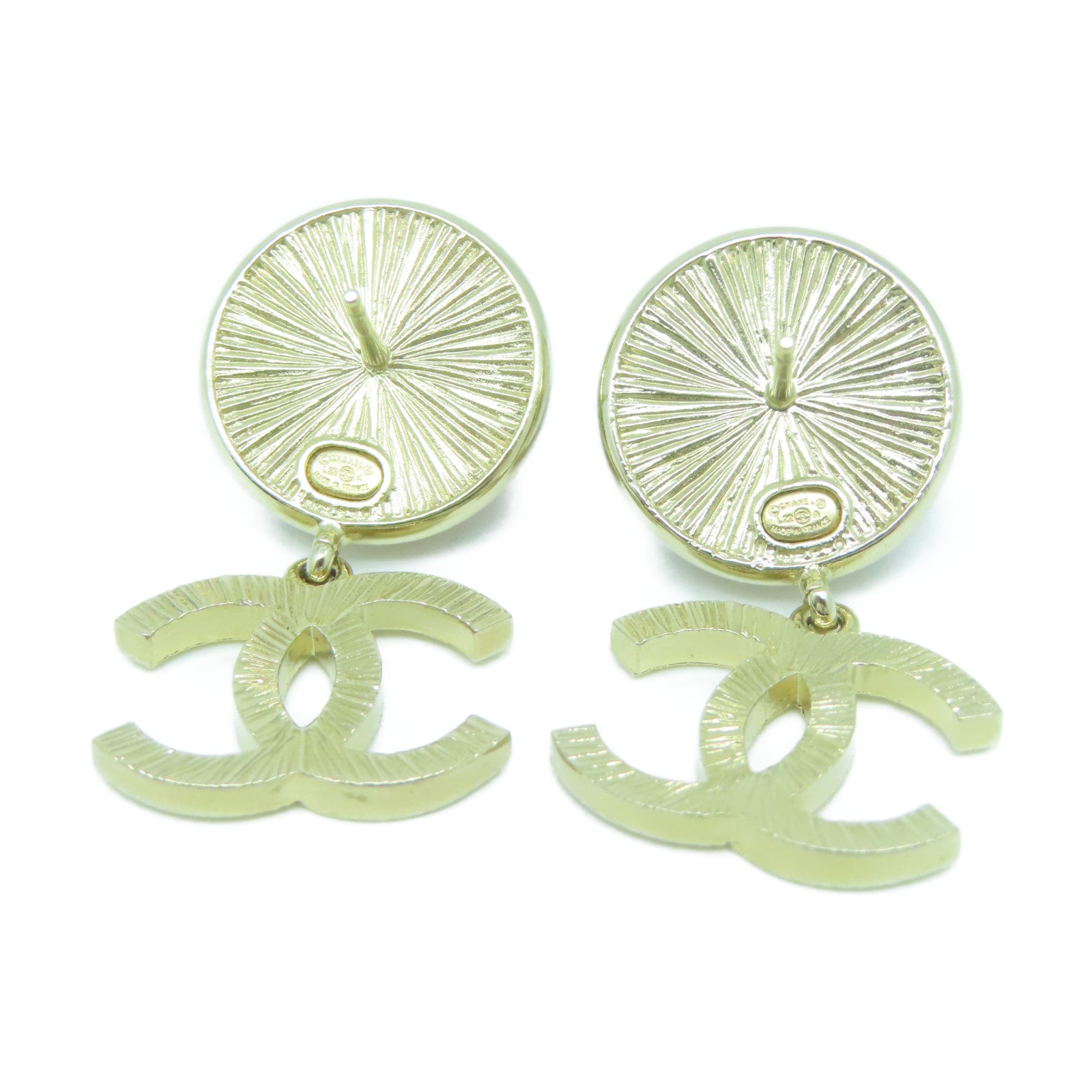 CHANEL 金屬Earrings耳環粉紅色/綠色/金色