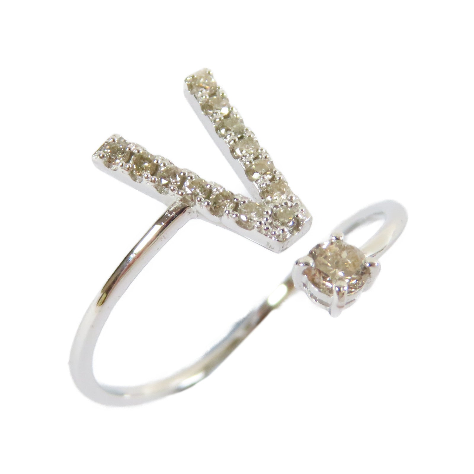 JEWELRY 18K白金0.20ctDiamond Ring鑽石戒指US#6