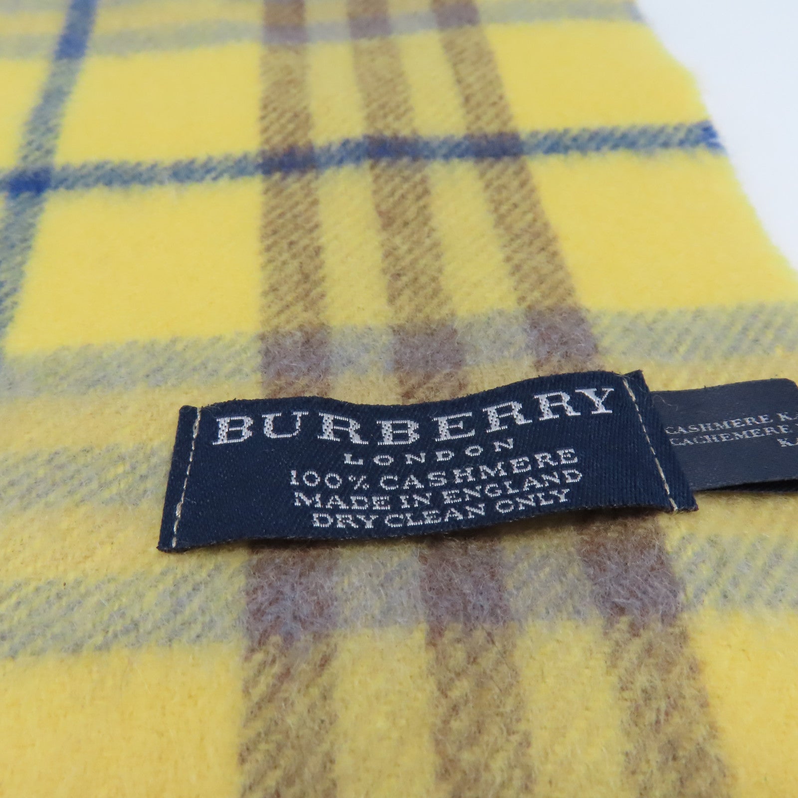 BURBERRY 【激減優惠】羊絨Scarf圍巾米黃色/彩色