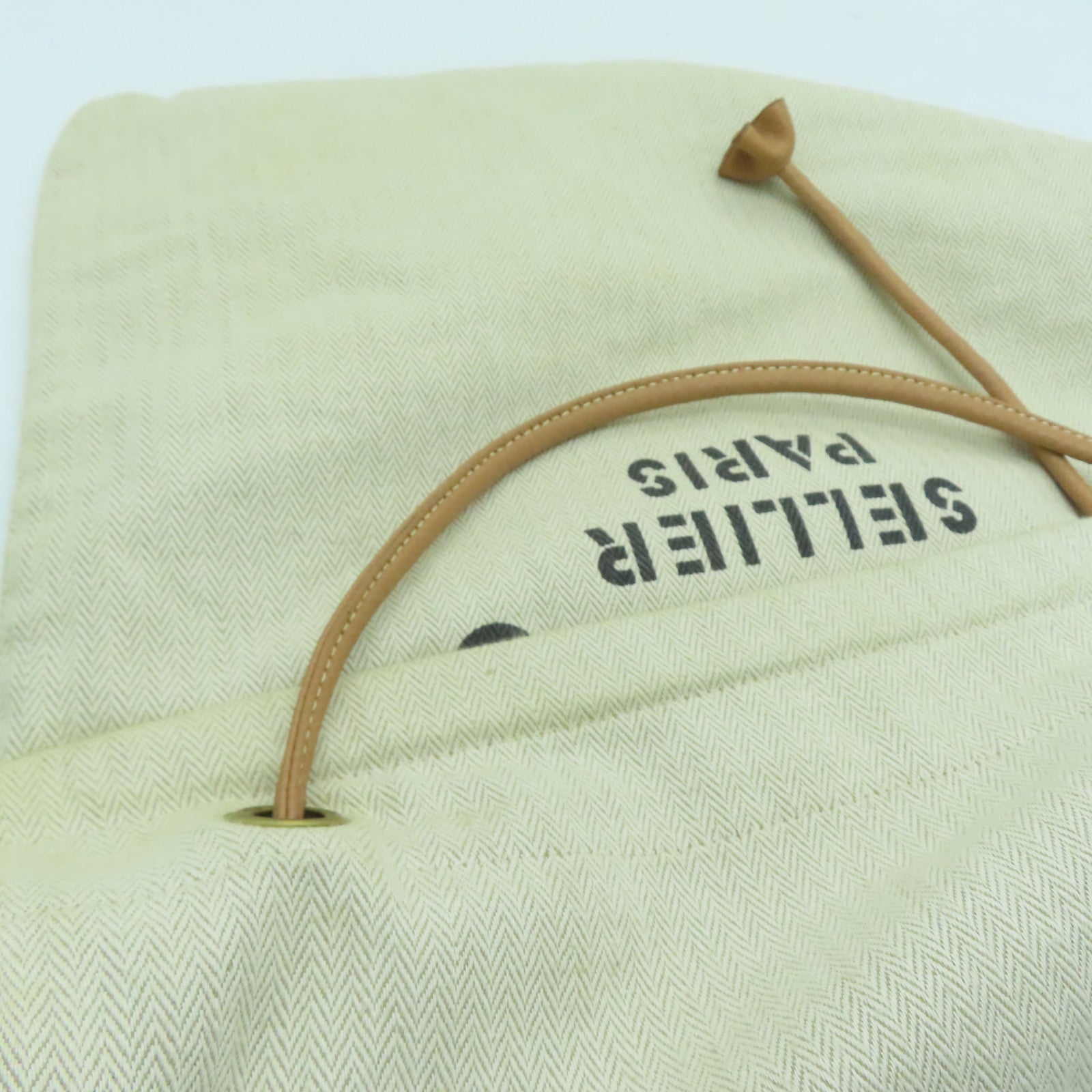 HERMES 帆布Aline GM Shoulder Bag金扣肩背袋米色