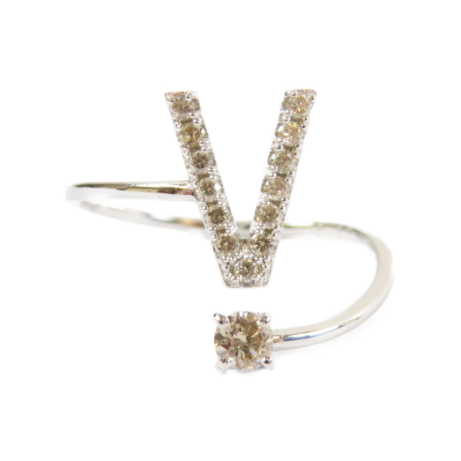 JEWELRY 18K白金0.20ctDiamond Ring鑽石戒指US#6