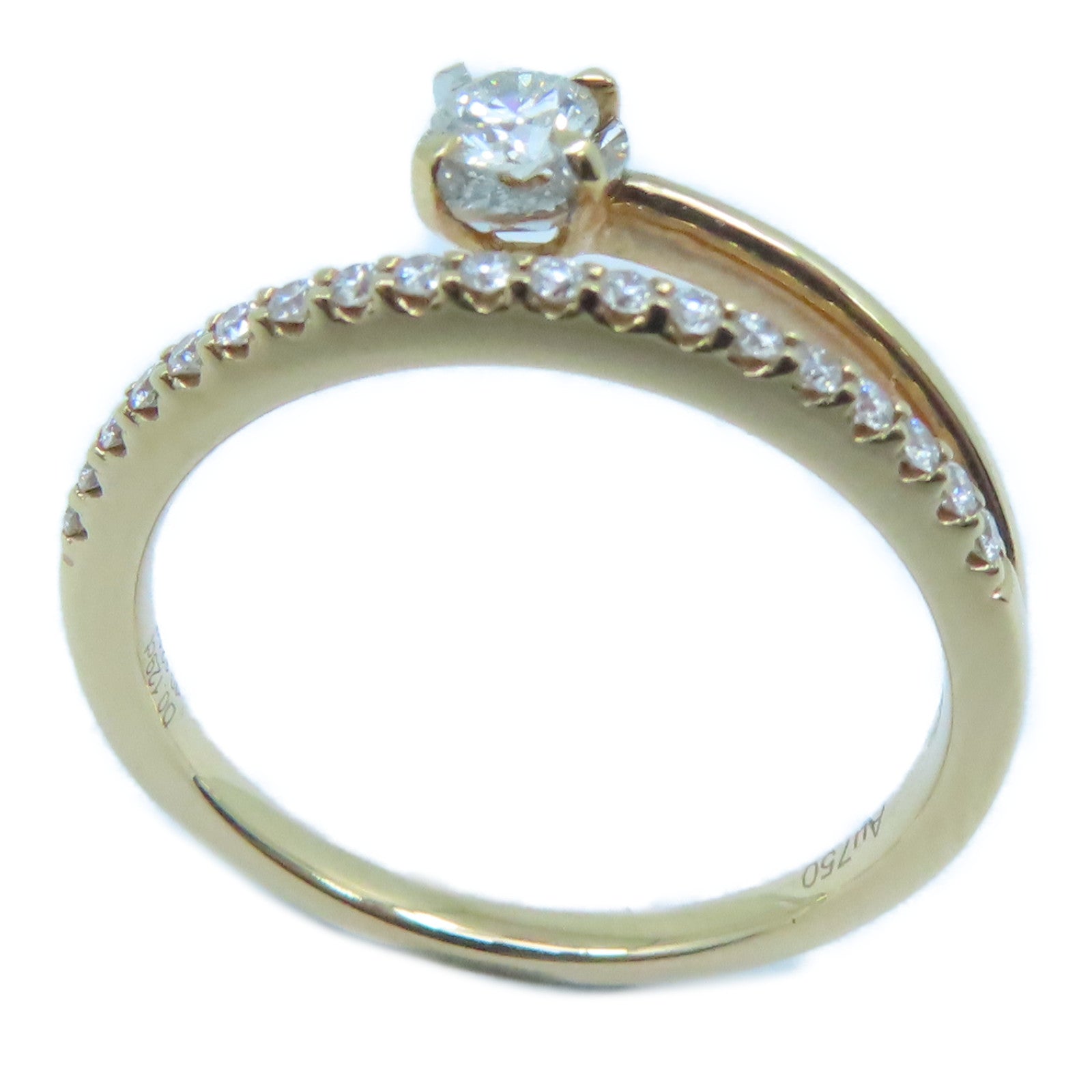 JEWELRY 18K玫瑰金Diamond Ring 19D 0.12ct/1D 0.13ct鑽石戒指US#6