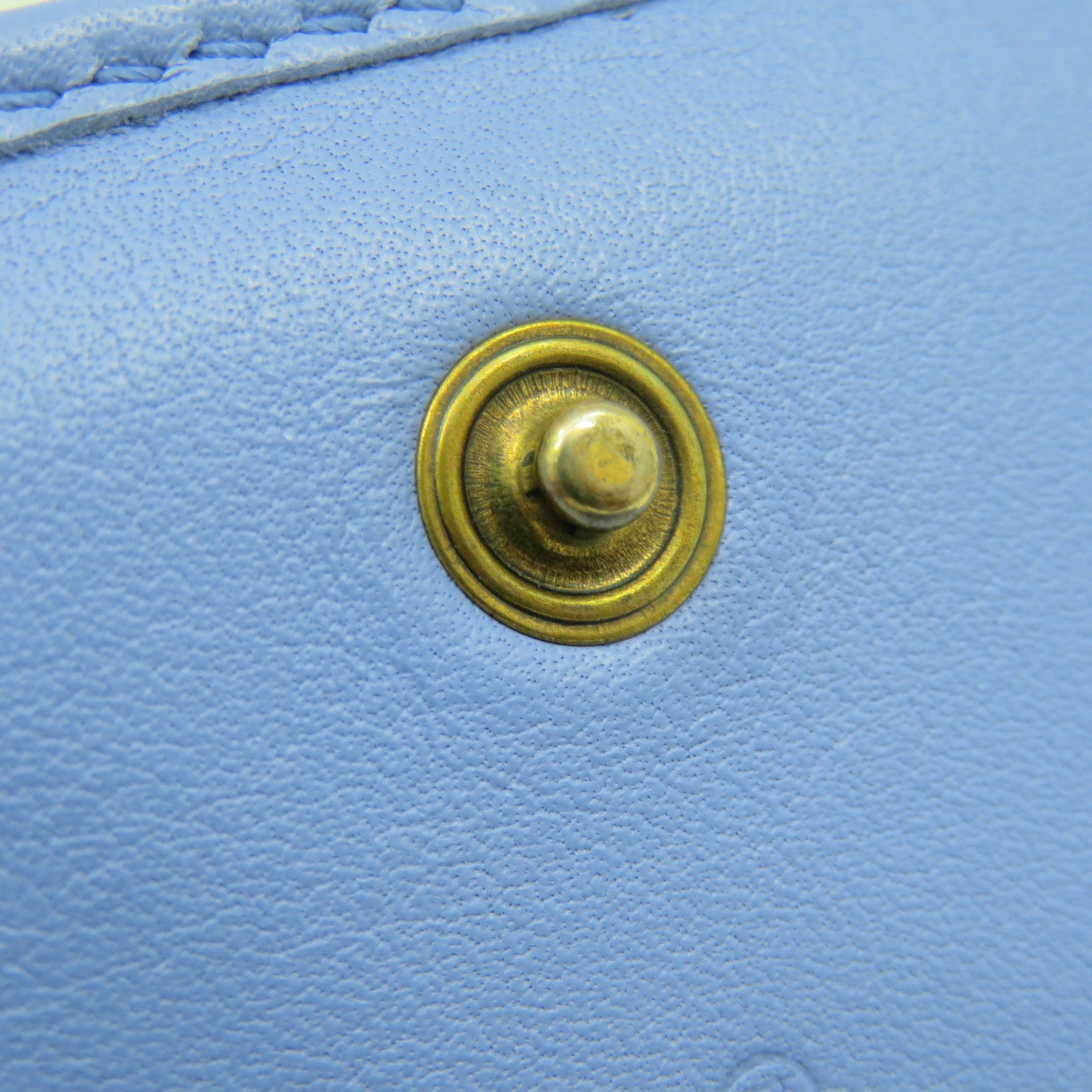 GUCCI 牛皮皮革Mini Wallet短钱包浅蓝色