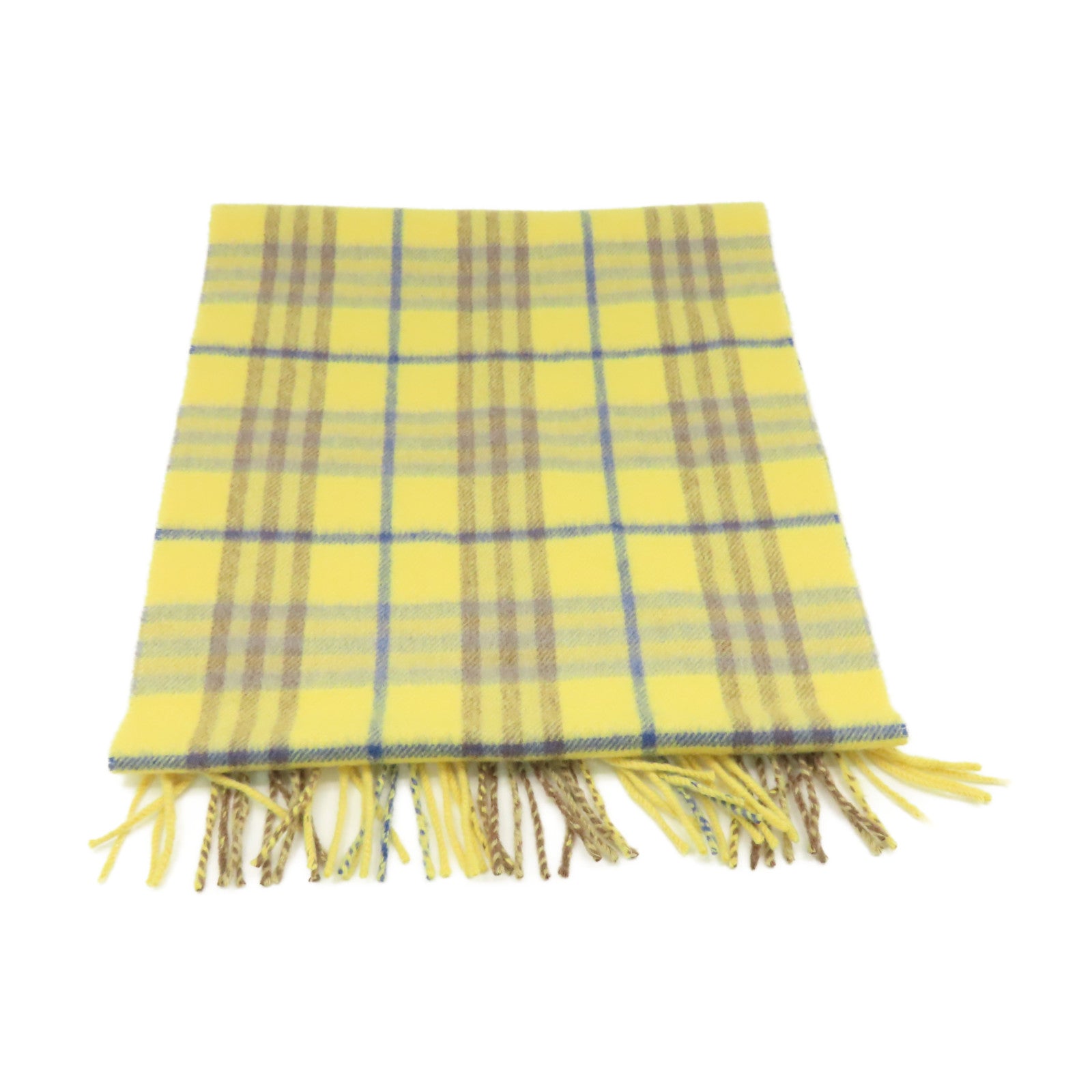 BURBERRY 【激減優惠】羊絨Scarf圍巾米黃色/彩色