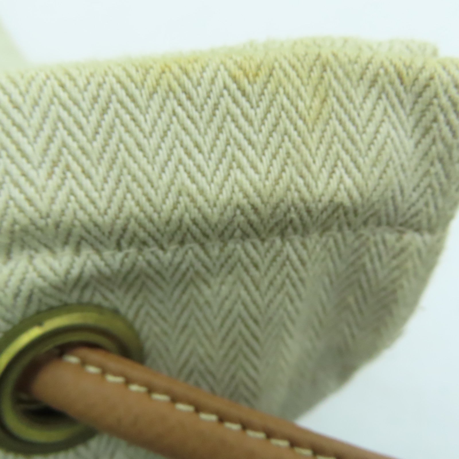 HERMES 帆布Aline GM Shoulder Bag金扣肩背袋米色