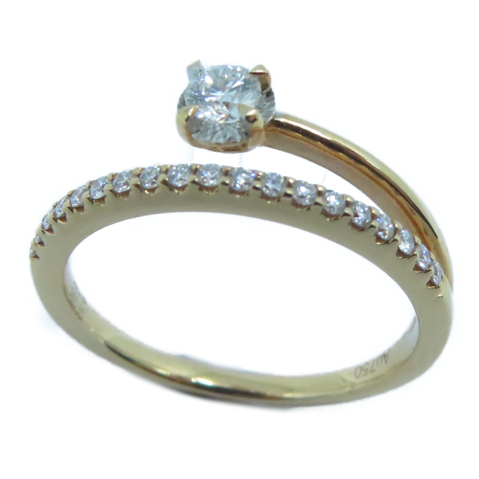 JEWELRY 18K玫瑰金Diamond Ring 19D 0.12ct/1D 0.13ct鑽石戒指US#6