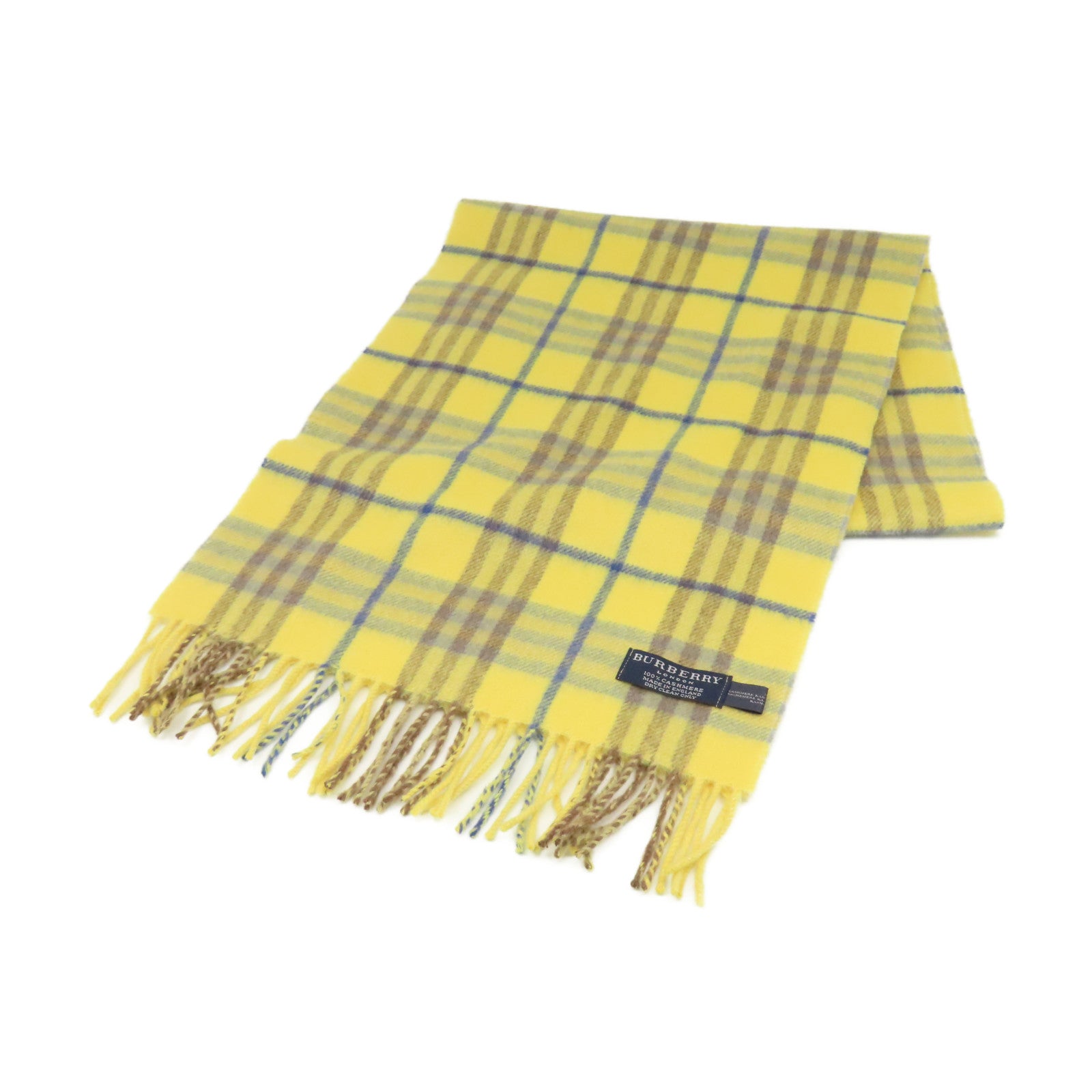 BURBERRY 【激減優惠】羊絨Scarf圍巾米黃色/彩色