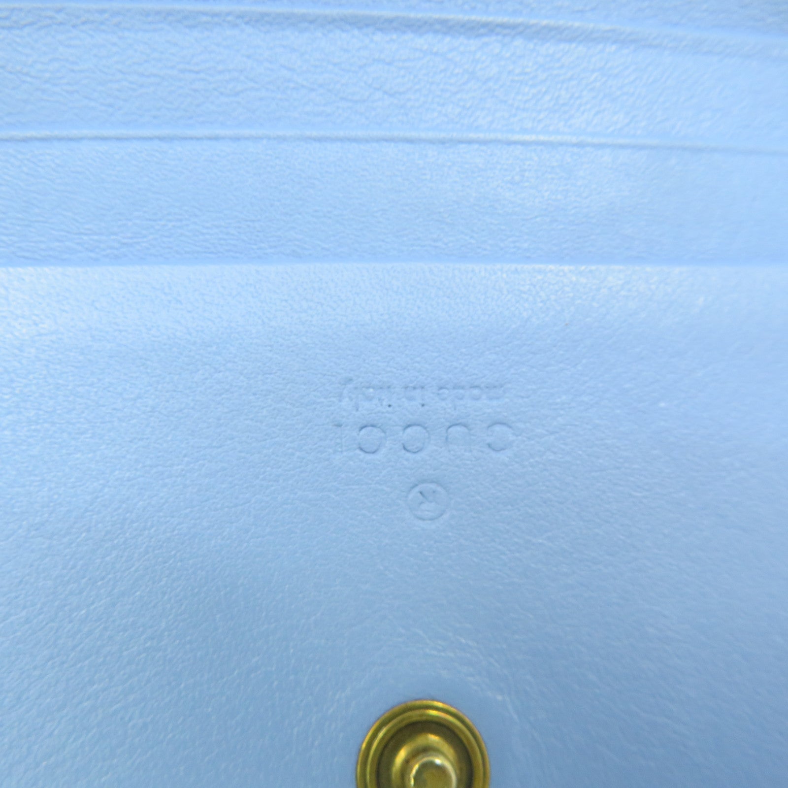 GUCCI 牛皮皮革Mini Wallet短钱包浅蓝色