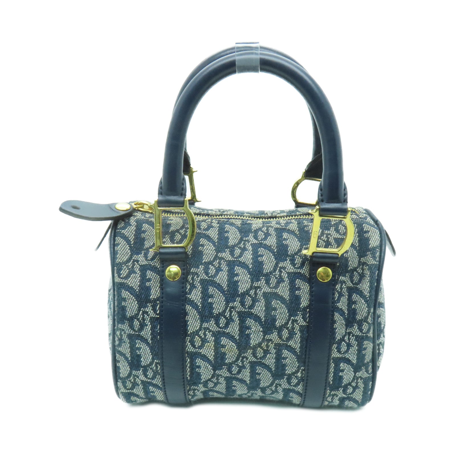 Dior 帆布Hand Bag金扣手挽袋藍色