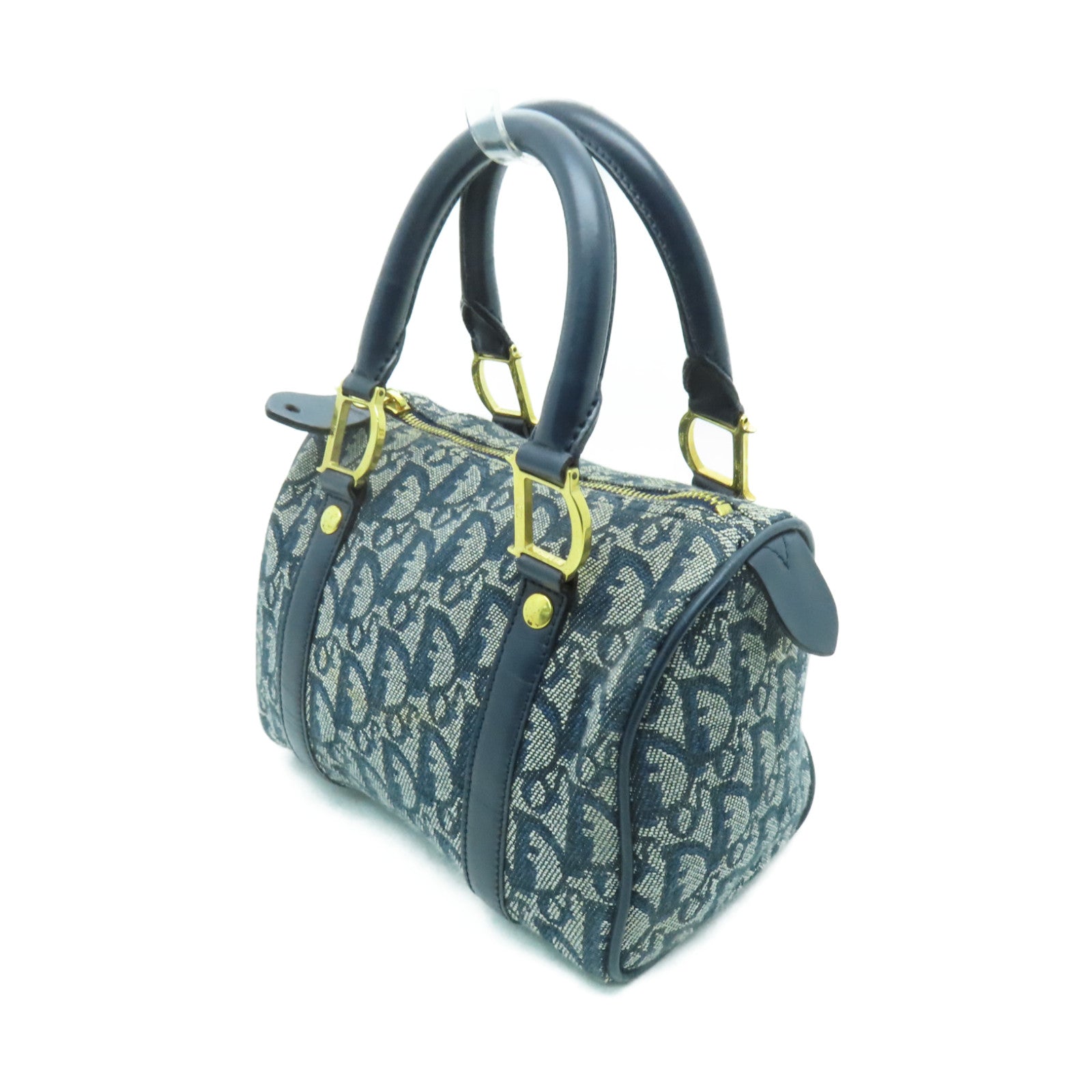Dior 帆布Hand Bag金扣手挽袋藍色
