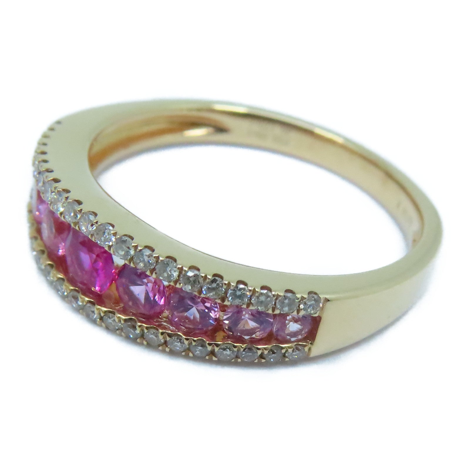 JEWELRY 【激減優惠】18K玫瑰金Diamond / Pink Sapphire Ring 0.173ct鑽石/0.59ct粉紅藍寶石戒指US#6