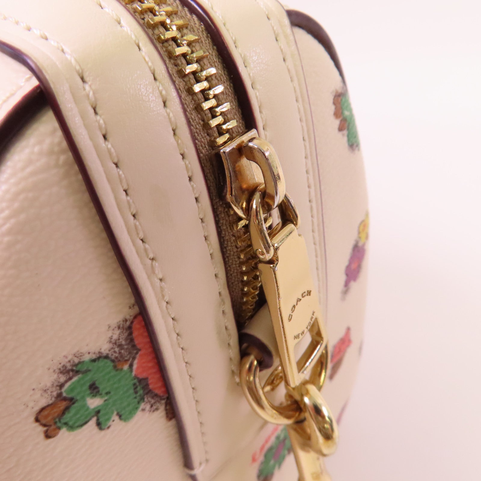 COACH 塗層帆布Rowan Satchel Handbag手挽肩背兩用袋米白色