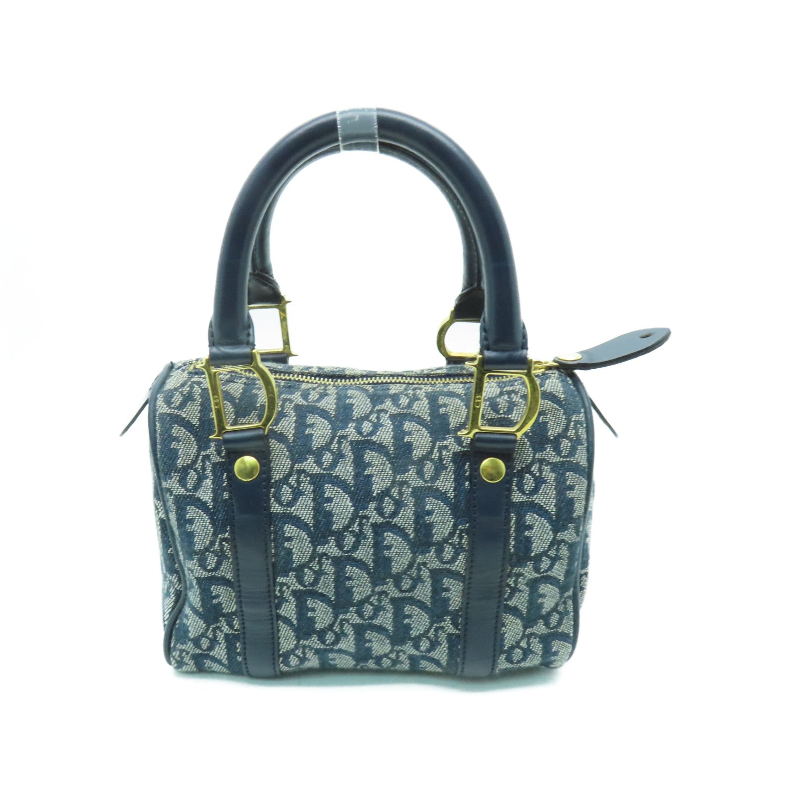 Dior 帆布Hand Bag金扣手挽袋藍色