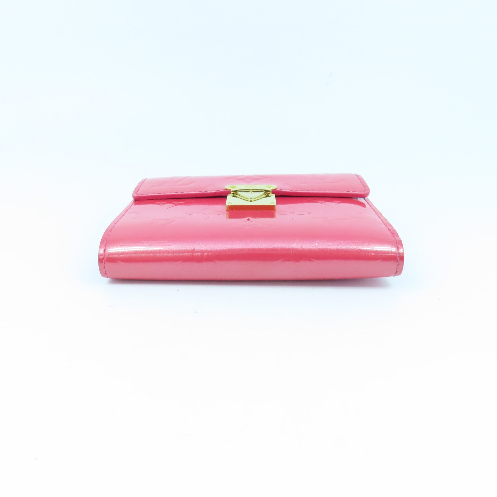 LOUIS VUITTON Vernis Wallet gold buckle wallet pink