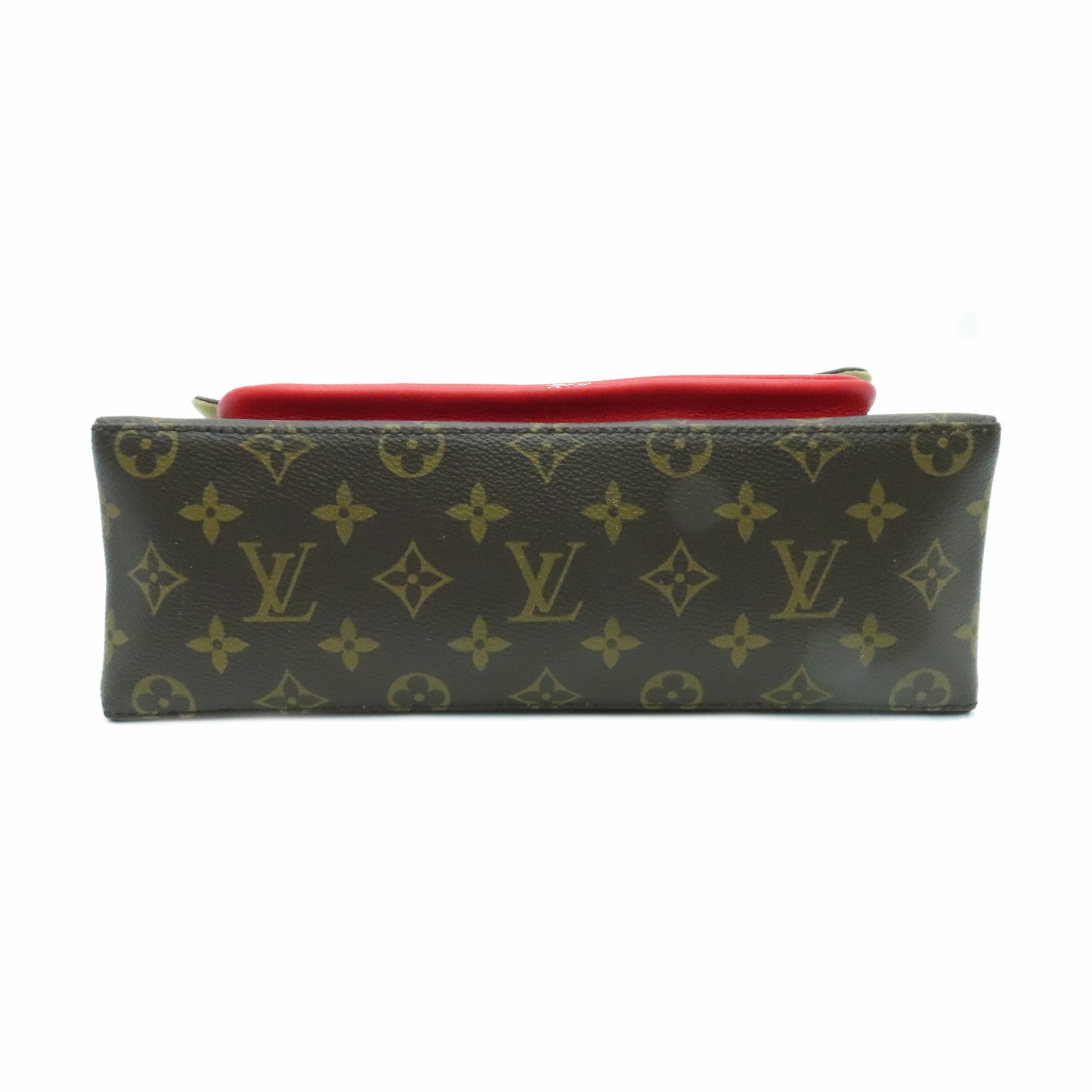 LOUIS VUITTON Monogram Marignan金扣手挽肩背两用袋啡色/红色