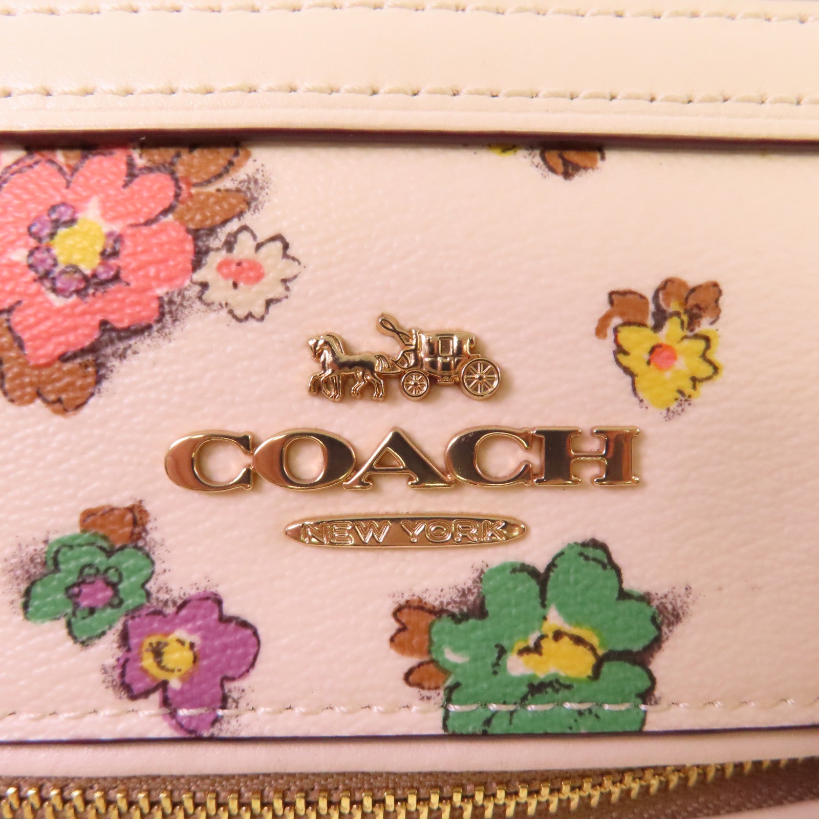 COACH 塗層帆布Rowan Satchel Handbag手挽肩背兩用袋米白色
