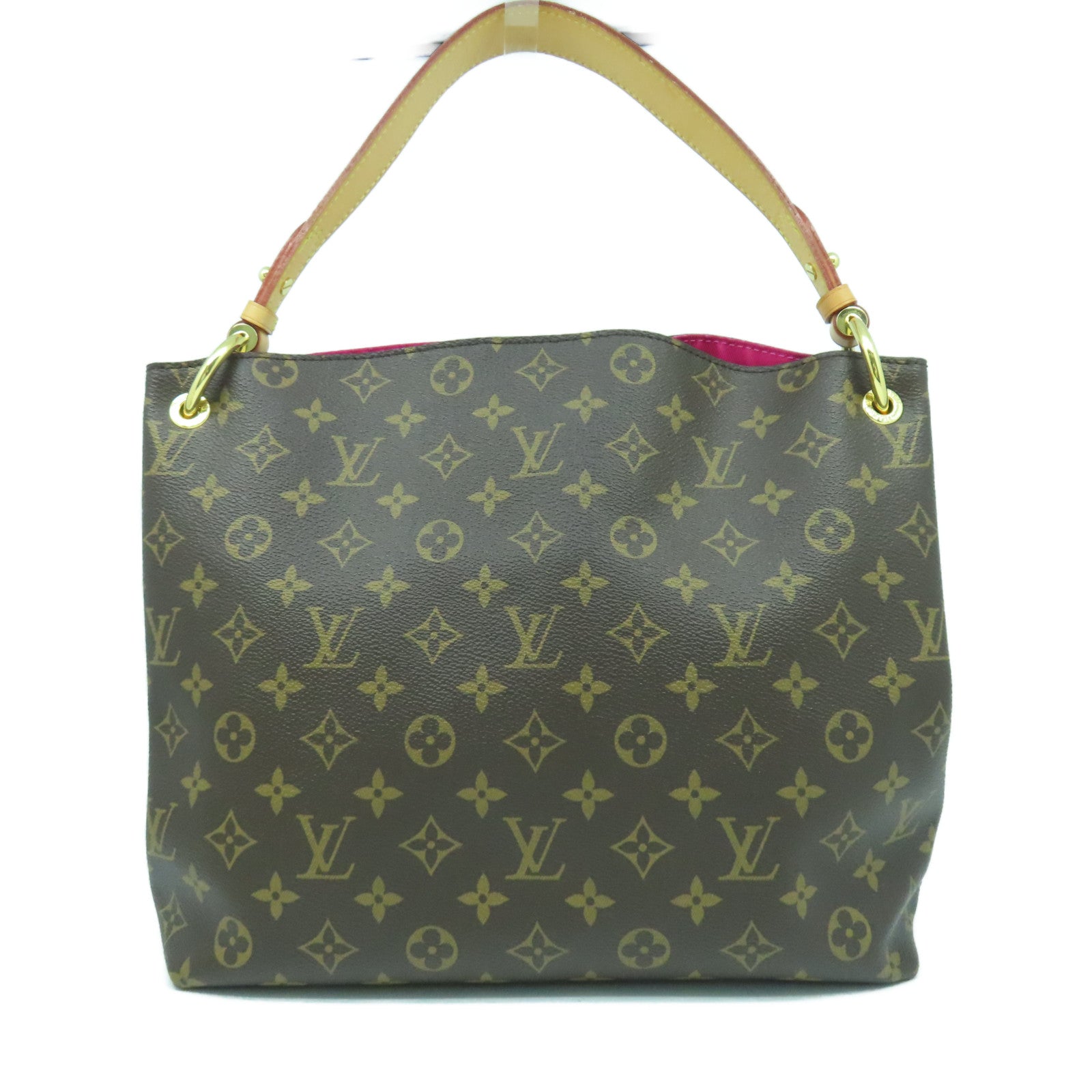 LOUIS VUITTON Monogram Graceful PM金扣手挽袋啡色