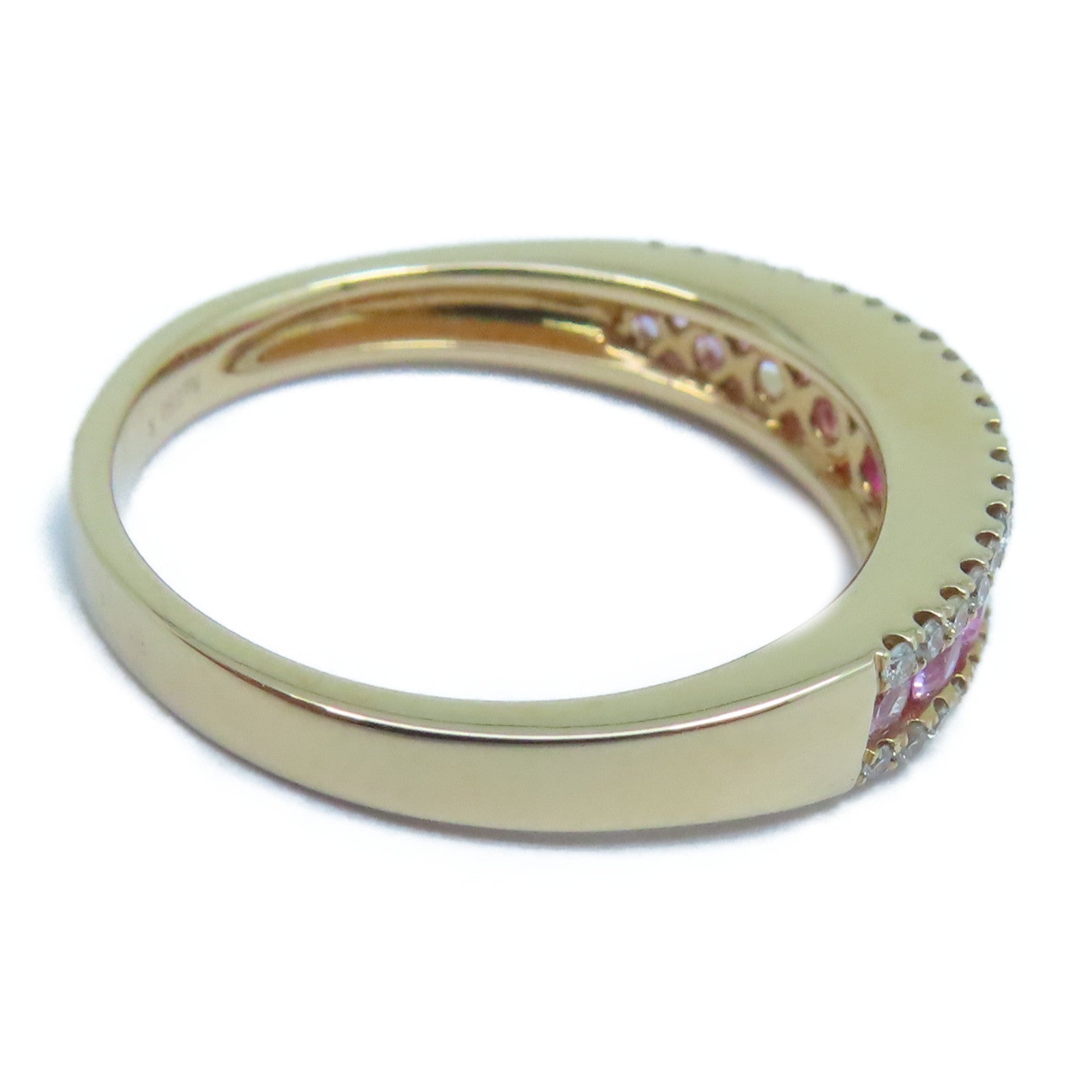 JEWELRY 【激減優惠】18K玫瑰金Diamond / Pink Sapphire Ring 0.173ct鑽石/0.59ct粉紅藍寶石戒指US#6
