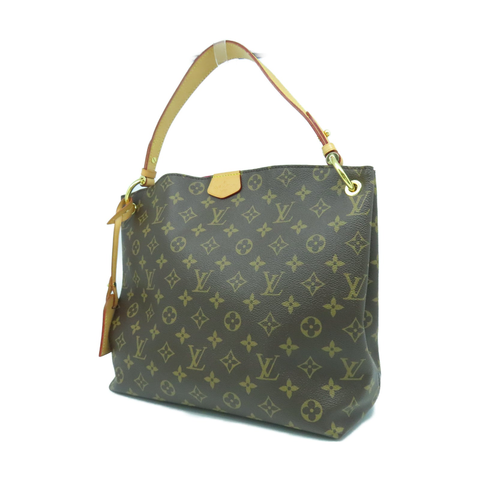 LOUIS VUITTON Monogram Graceful PM金扣手挽袋啡色