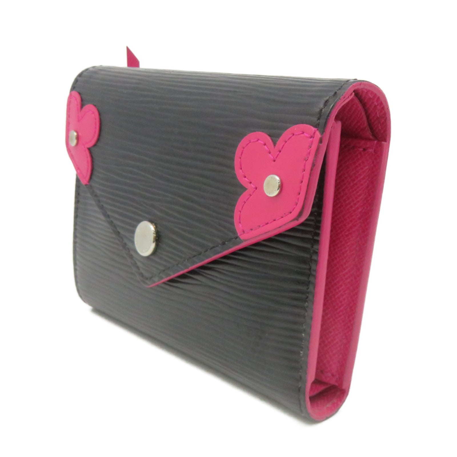 LOUIS VUITTON Epi Victorine Small Wallet短钱包黑色/粉红色
