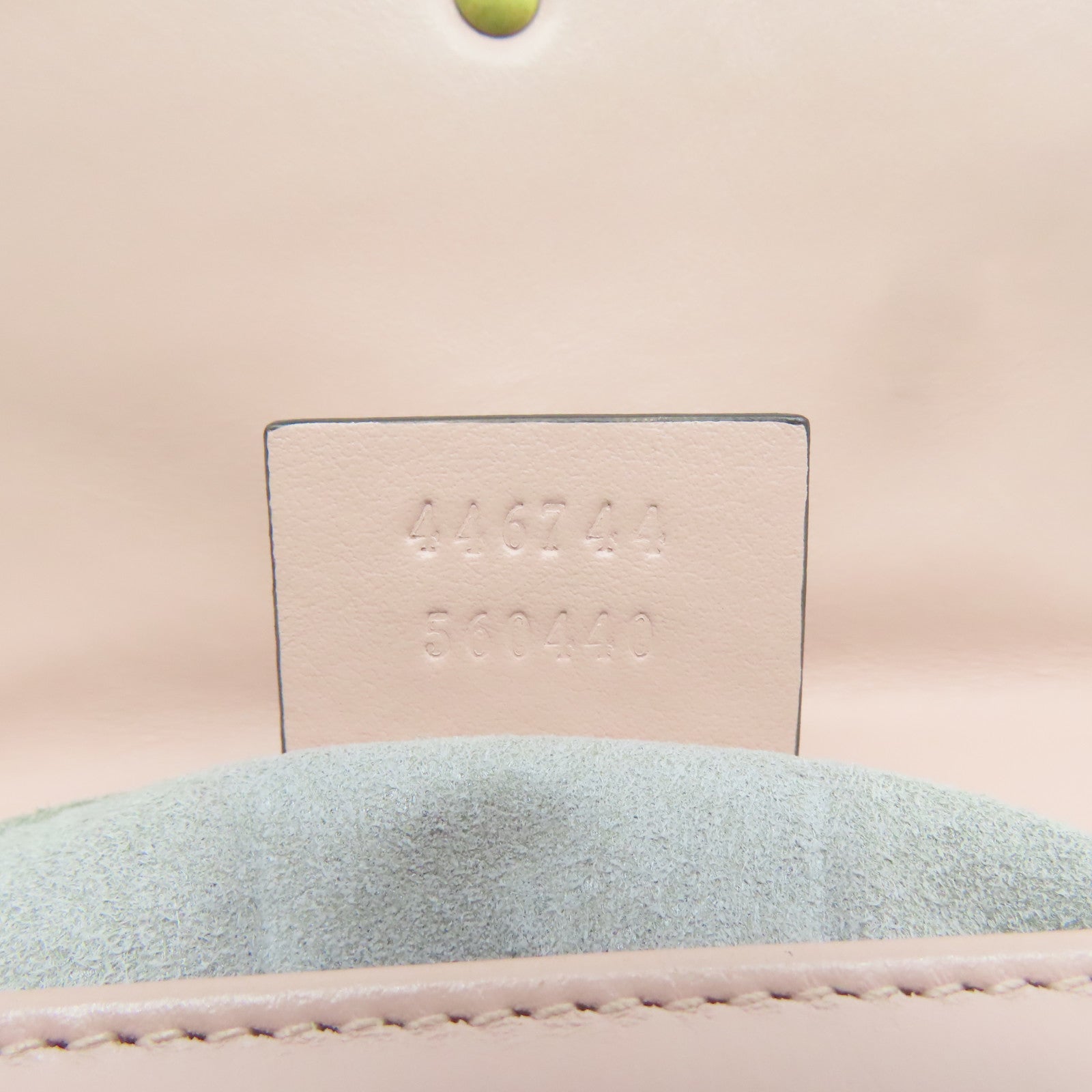 GUCCI 牛皮皮革GG Marmont金扣肩背袋粉紅色