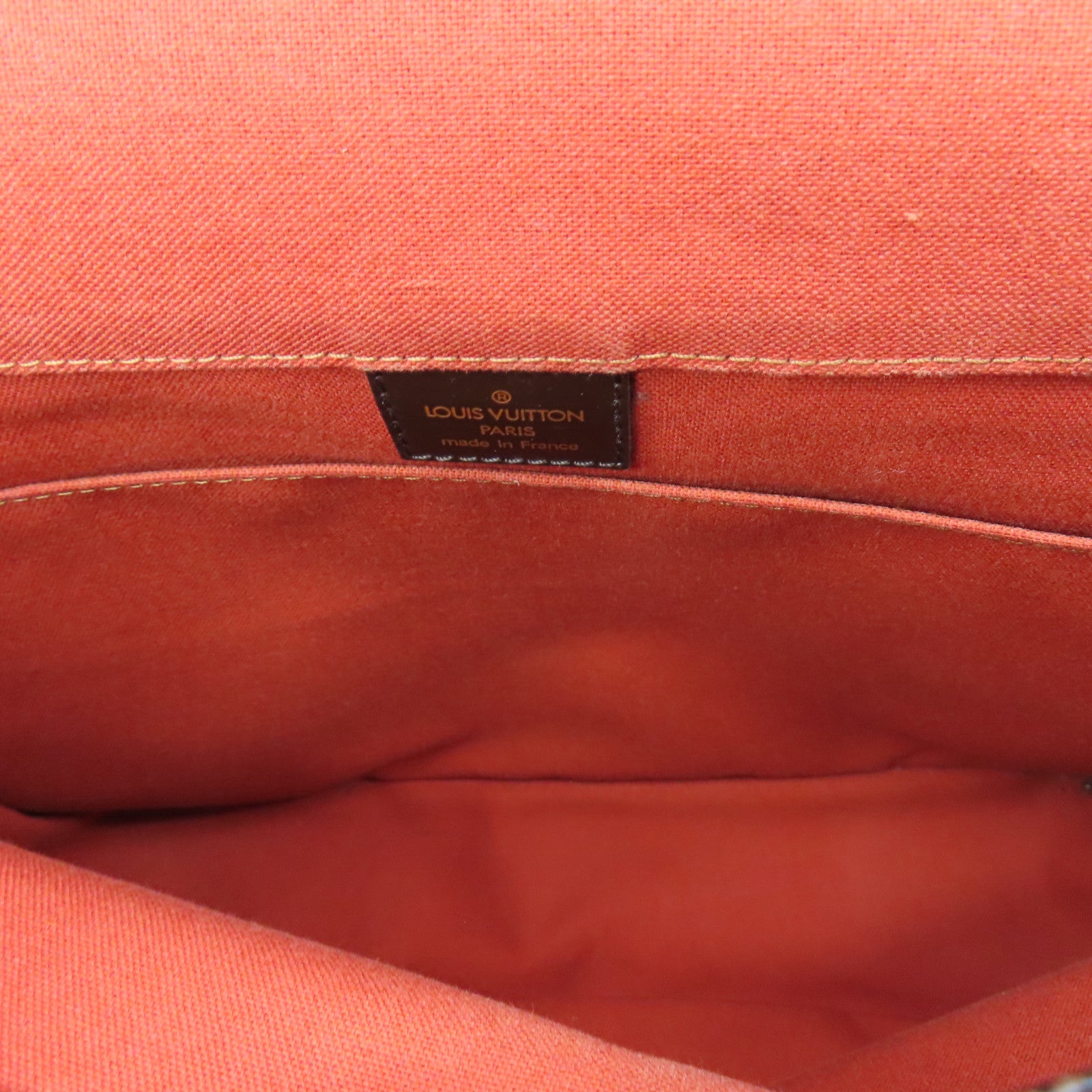 LOUIS VUITTON Damier Bastille Gold Buckle Shoulder Bag Brown