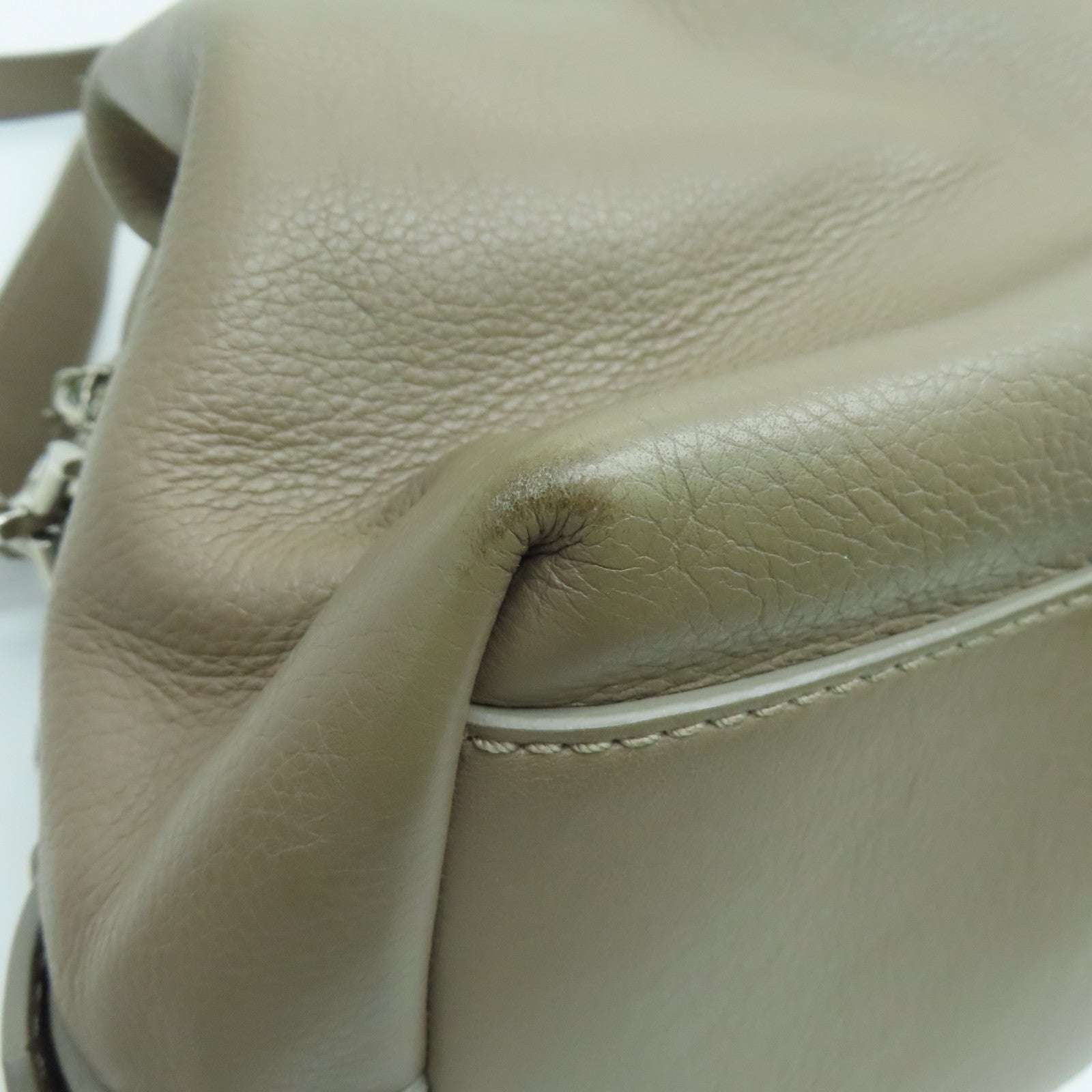 GIVENCHY 牛皮皮革Antigona银扣手挽肩背两用袋灰色