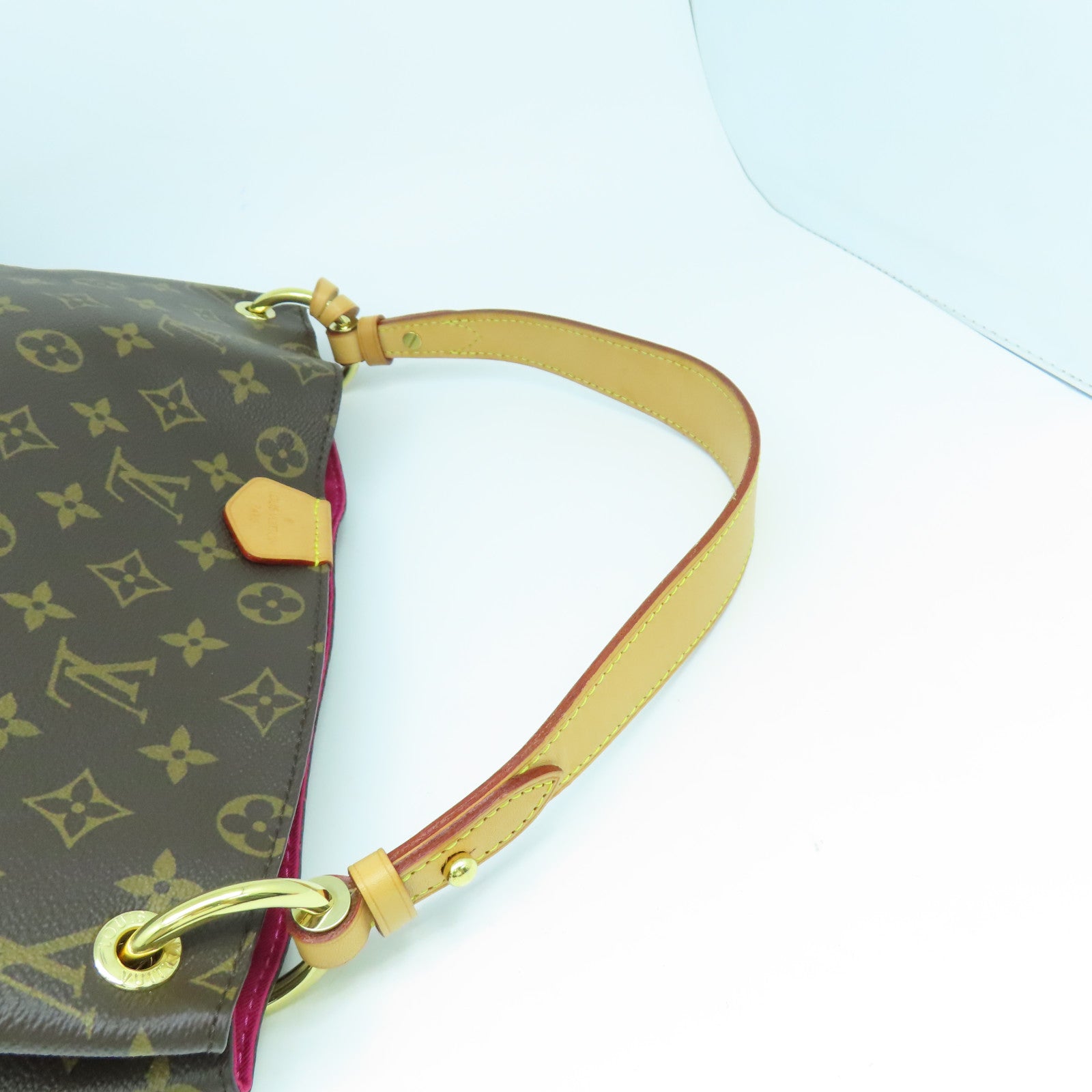 LOUIS VUITTON Monogram Graceful PM金扣手挽袋啡色