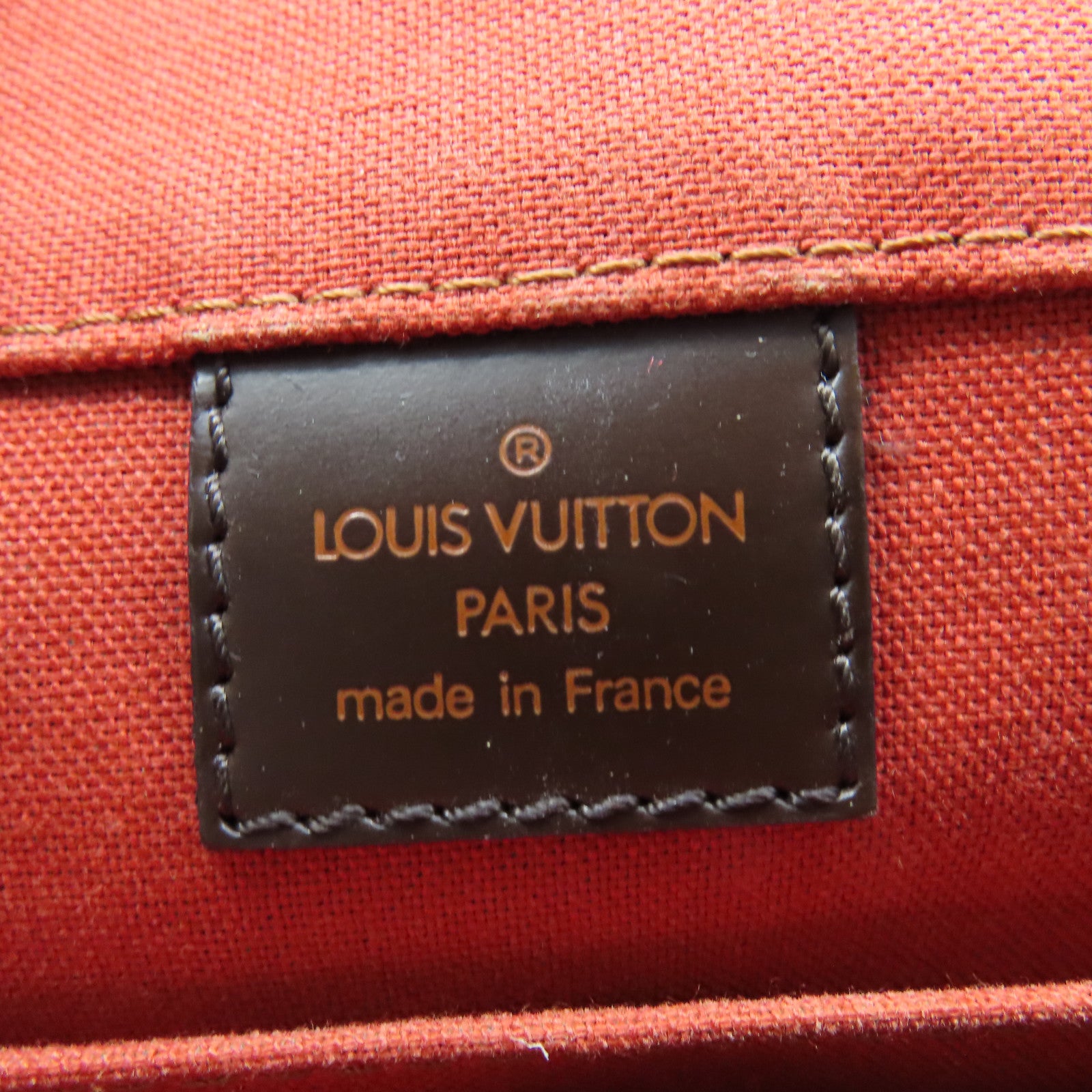 LOUIS VUITTON Damier Bastille Gold Buckle Shoulder Bag Brown